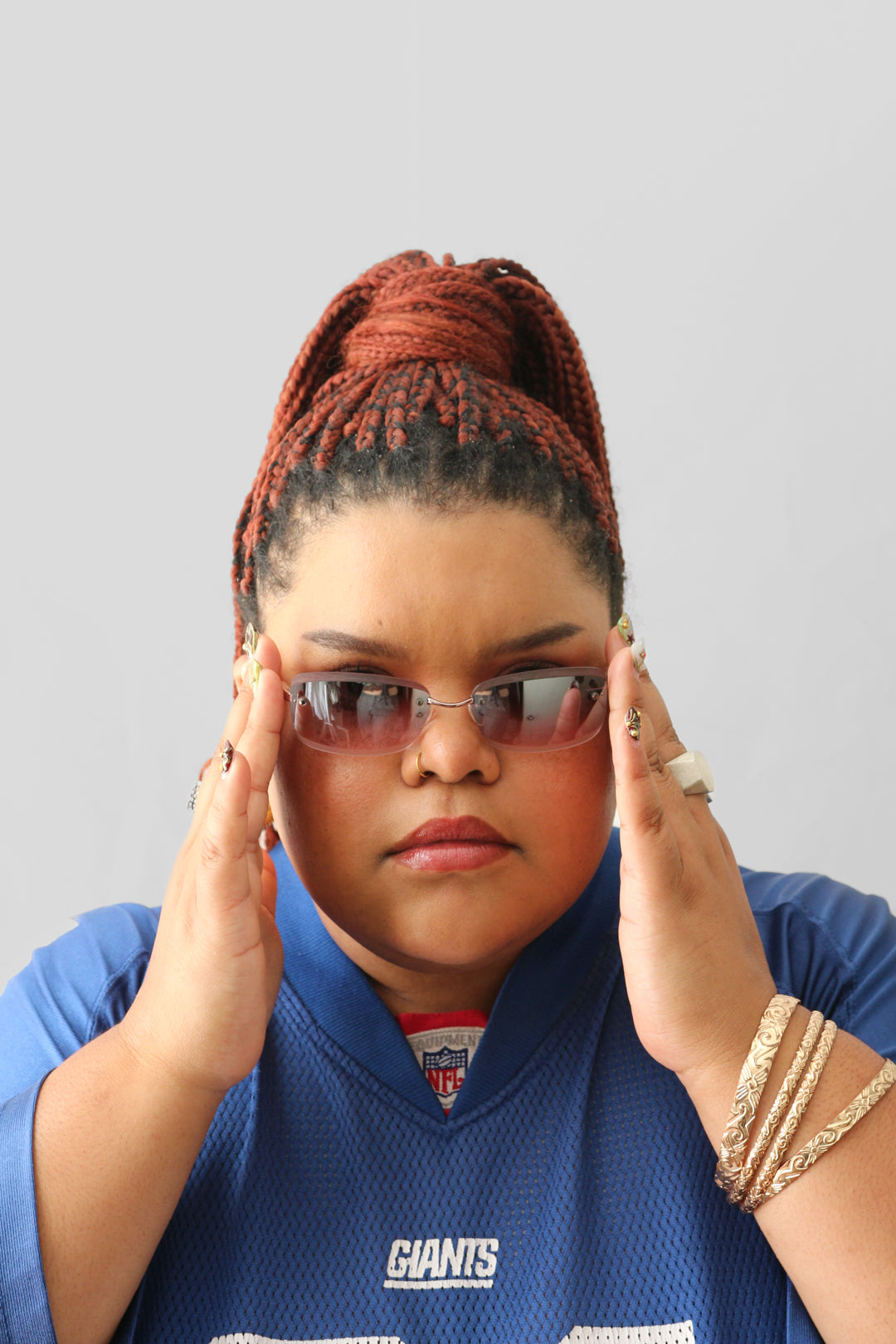 'Celine Dion' Vintage Deadstock Sunglasses - Frameless Mauve