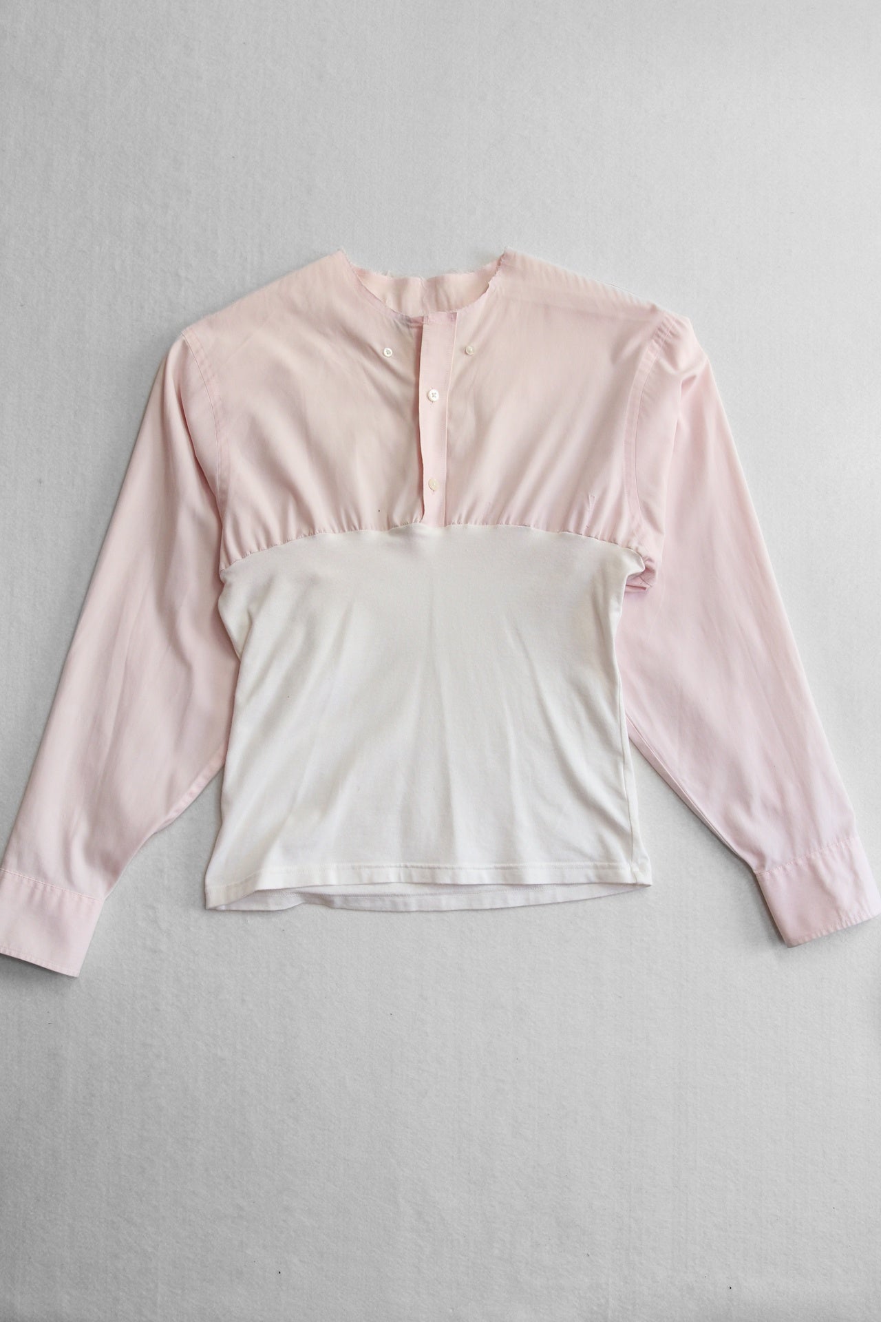 Upcycled Pink What Waist Shirt (Small)