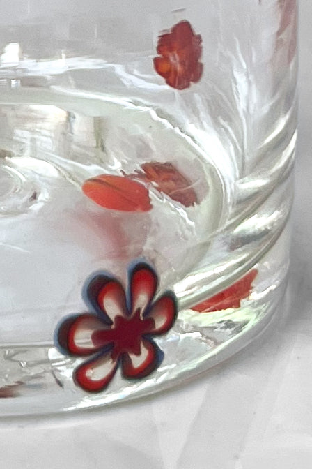 Mouth-blown Glass Flower Tumblers
