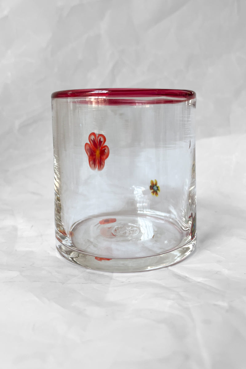 Mouth-blown Glass Flower Tumblers