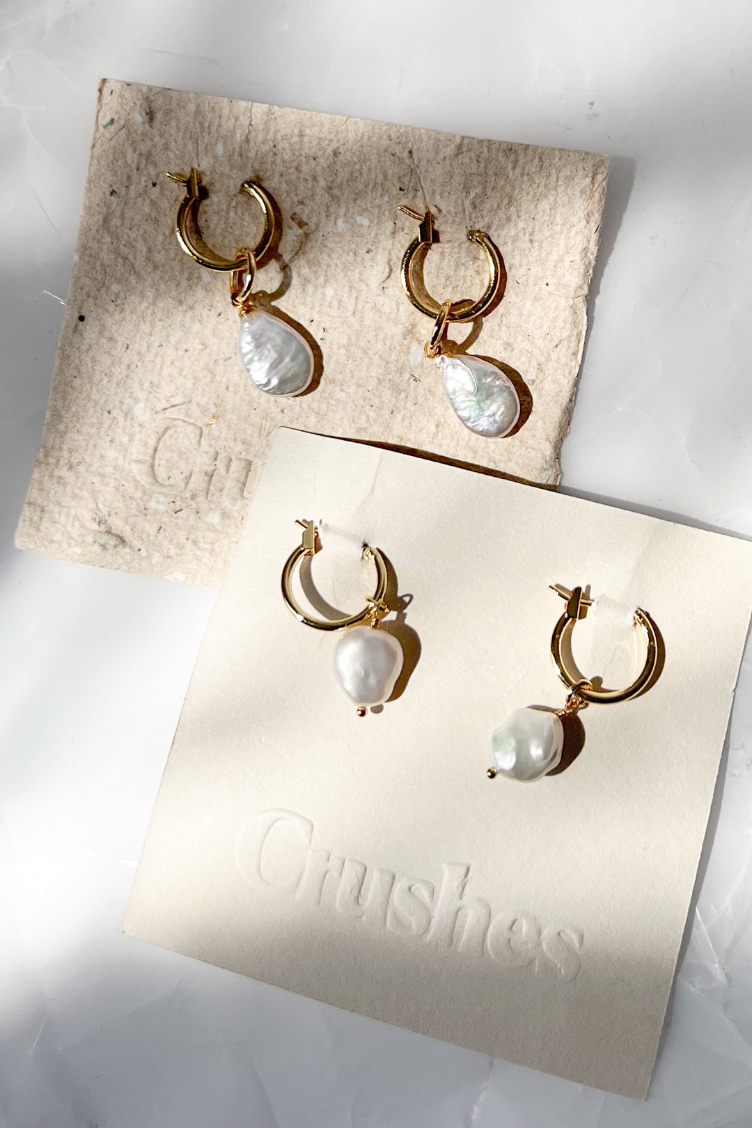 Baby Pearl 18kt Gold Hoops