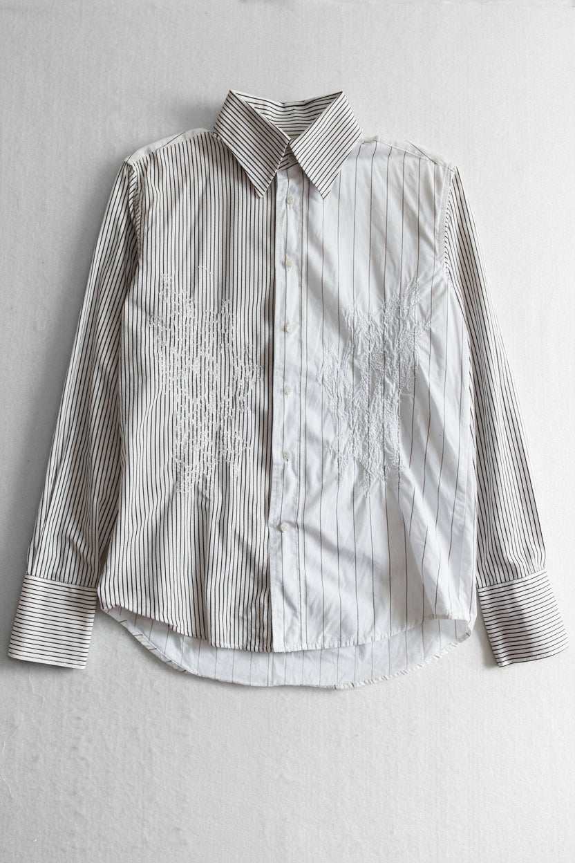 00s Rousched Button-up Shirt