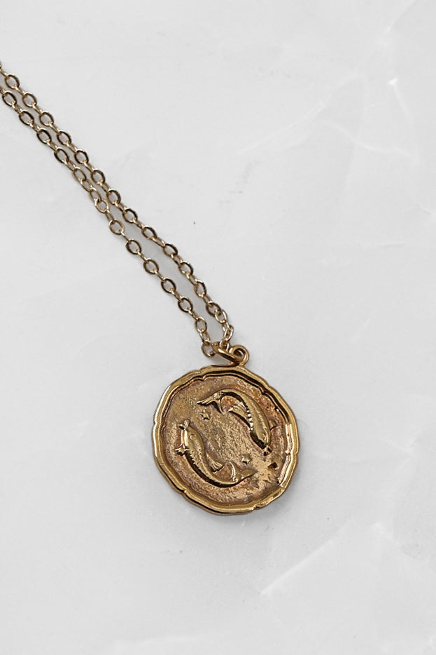 Star Sign Gold Pendant Necklace