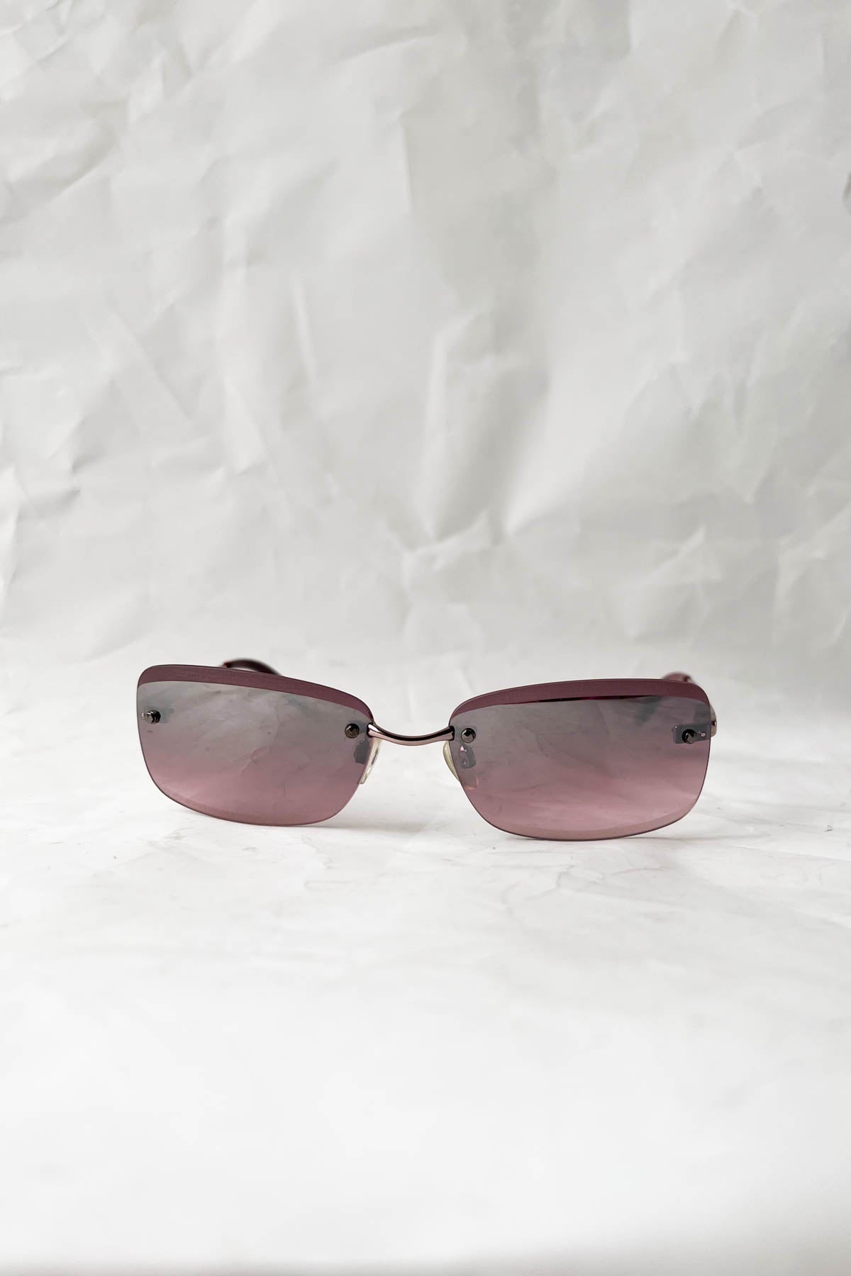 'Celine Dion' Vintage Deadstock Sunglasses - Frameless Mauve