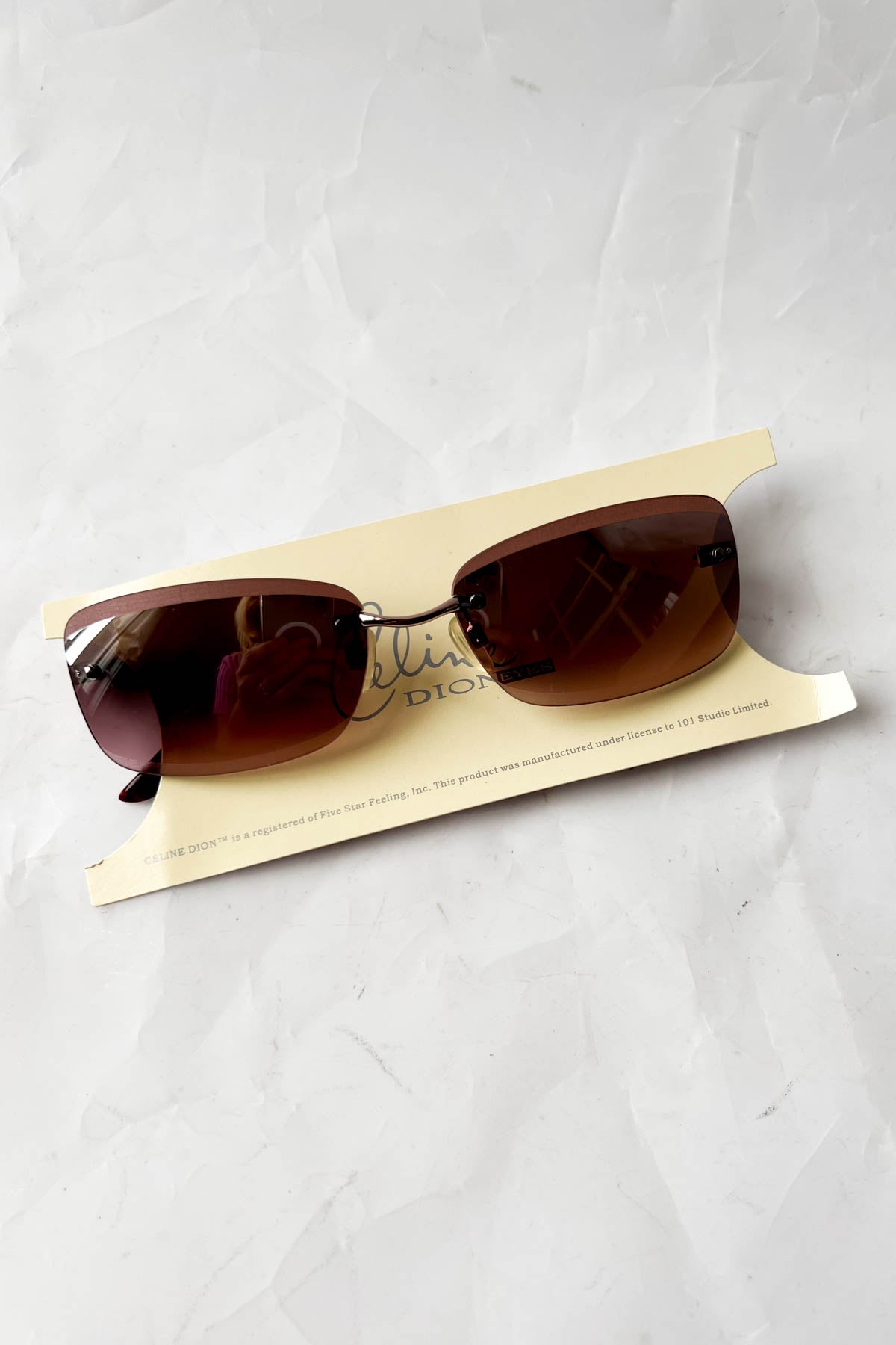 'Celine Dion' Vintage Deadstock Sunglasses - Frameless Mauve
