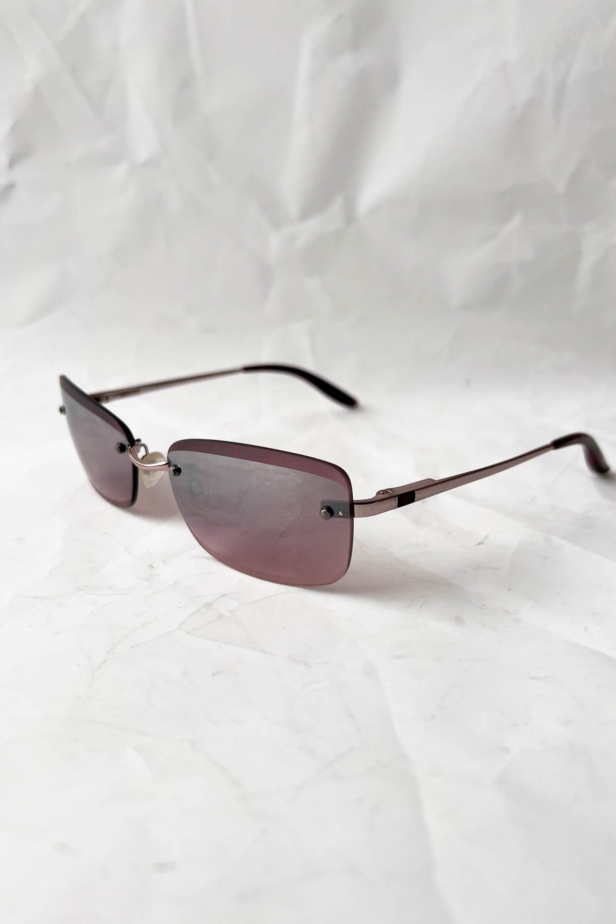 'Celine Dion' Vintage Deadstock Sunglasses - Frameless Mauve