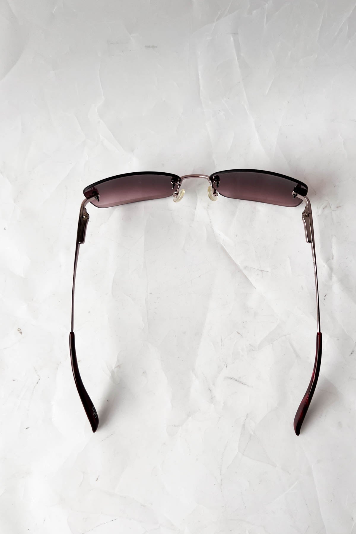 'Celine Dion' Vintage Deadstock Sunglasses - Frameless Mauve