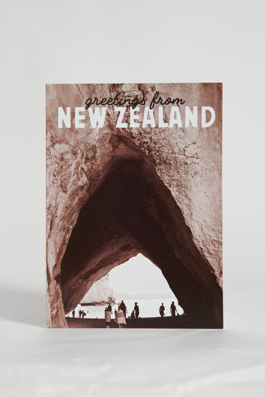 Greetings From New Zealand Cathedral Cove Card
