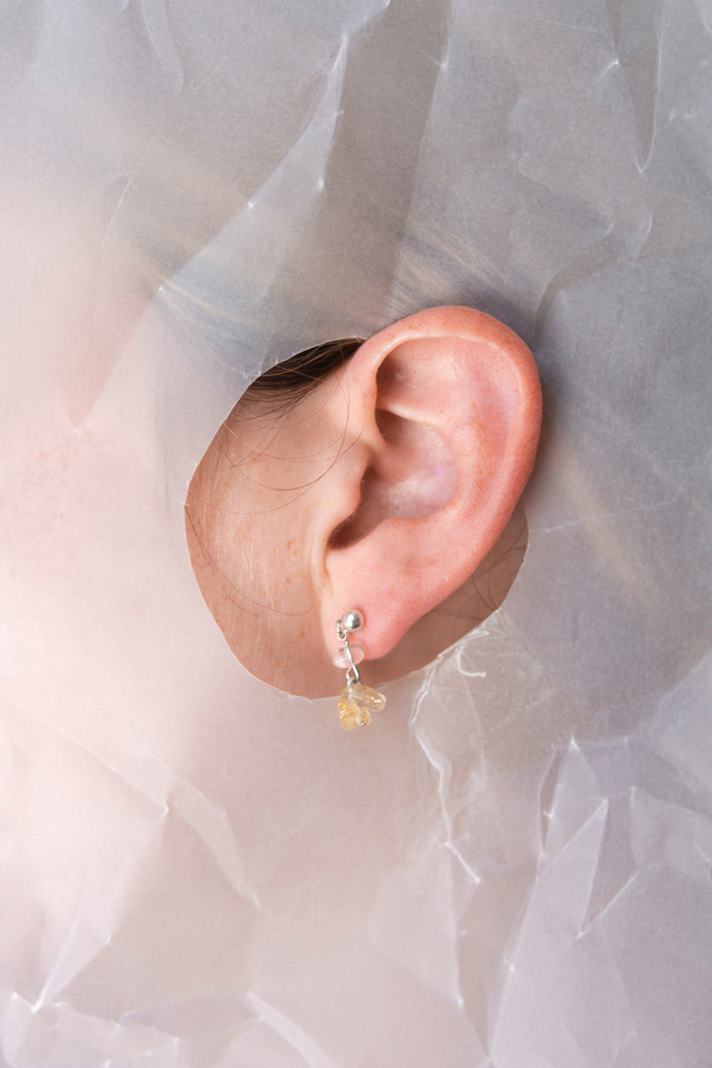 Gem Stone Drop Earrings