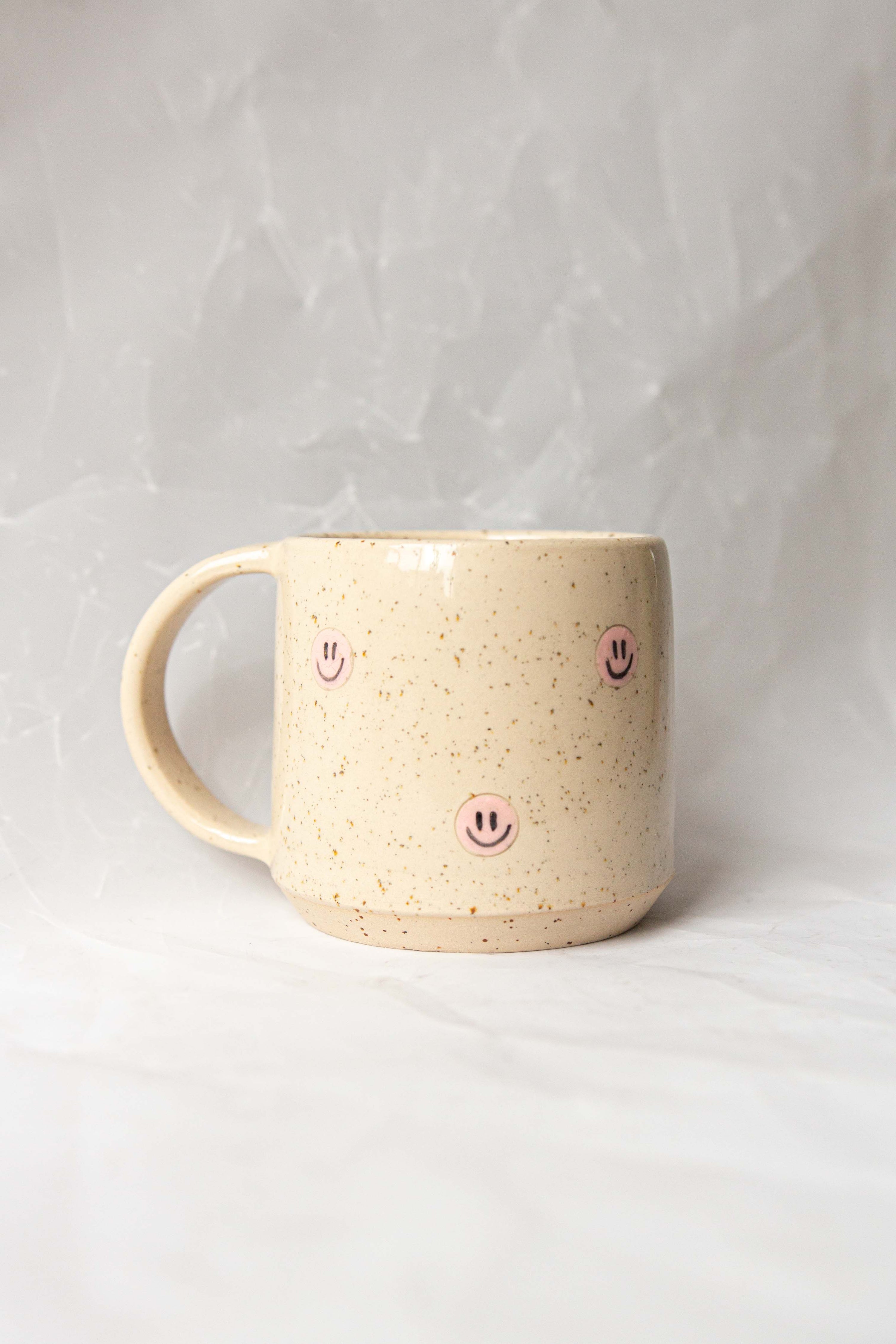 Pink Multi Smiley Mug
