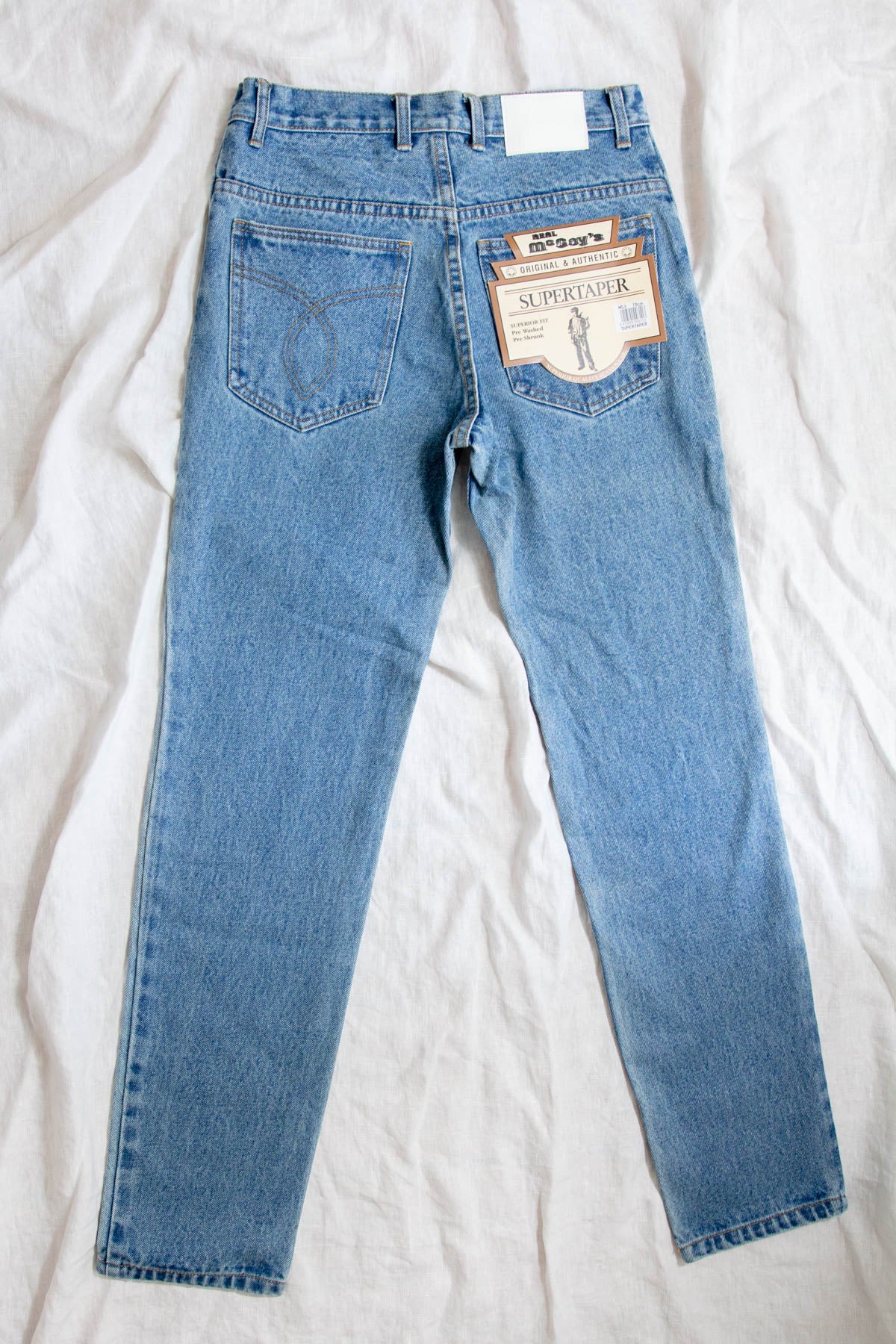 Vintage Deadstock Jeans; Light Blue Tapered