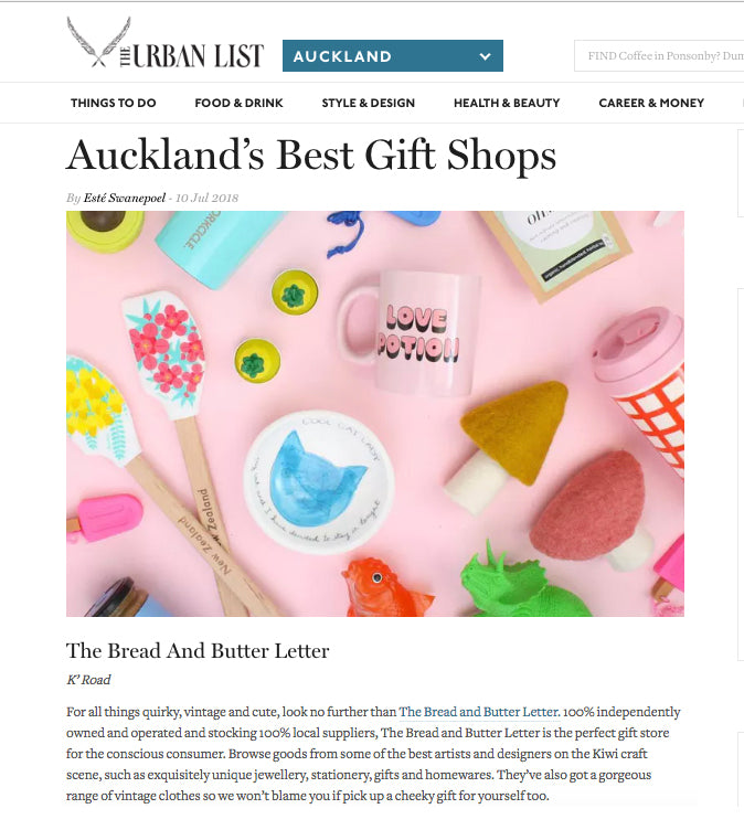 Urban List - Best of Auckland Gift Shop