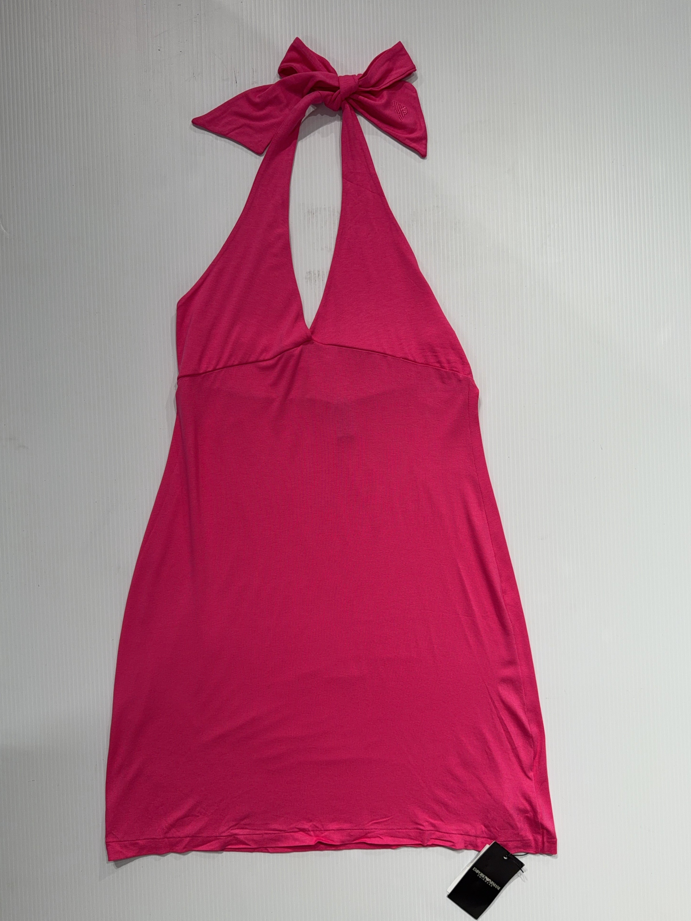 00s Emporio Armani Pink Halter Dress (M)