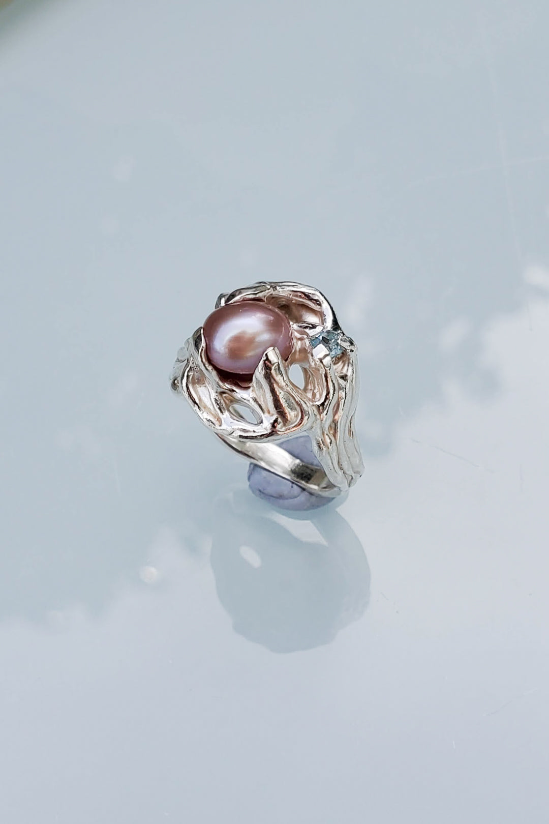 Mothmade 'Peach Tea Wave' Ring