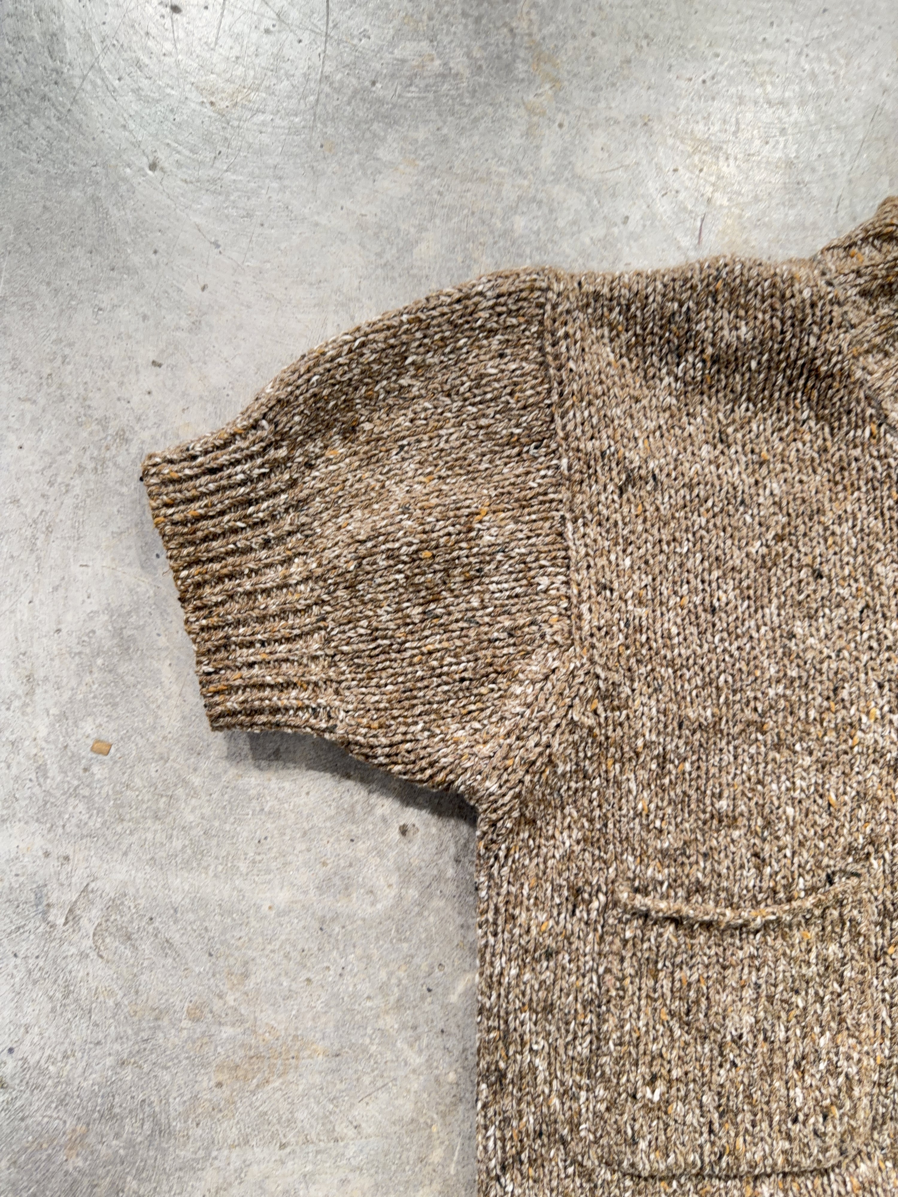 90s Mother of Pearl Cropped Short Sleeve Knit (M)