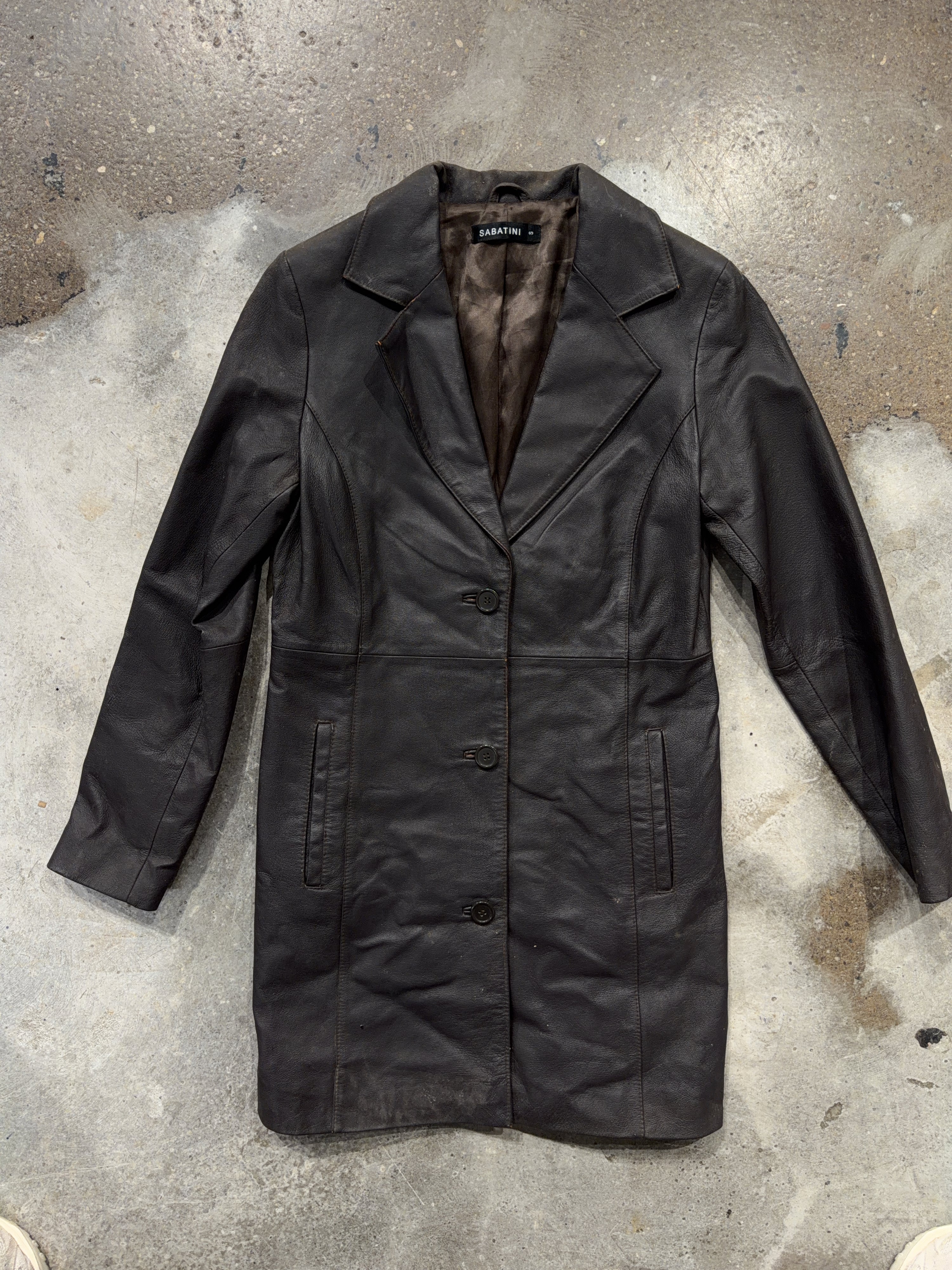 Sabatini Nappa Leather Trench (S)