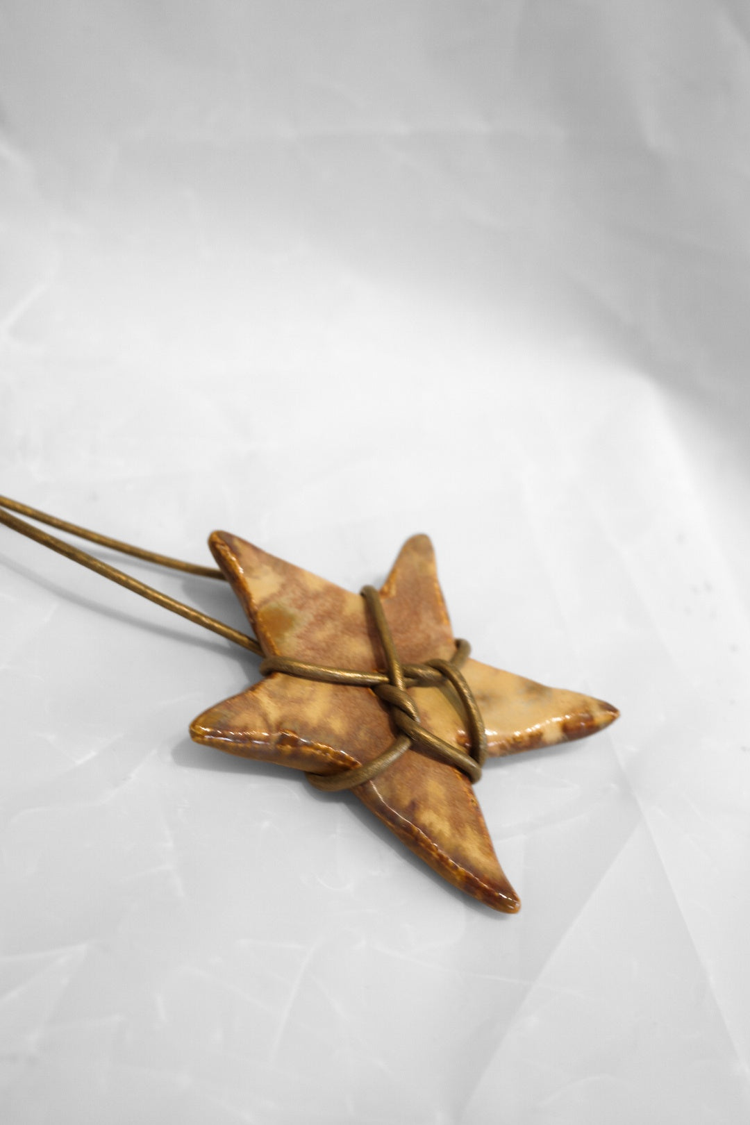 Taupe Ceramic Star w Khaki String