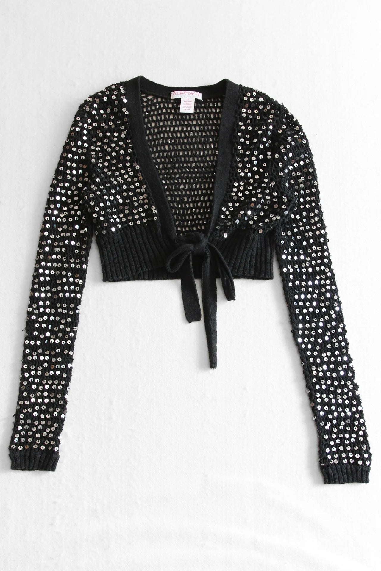 Y2K Cropped Knit Sweater (S)