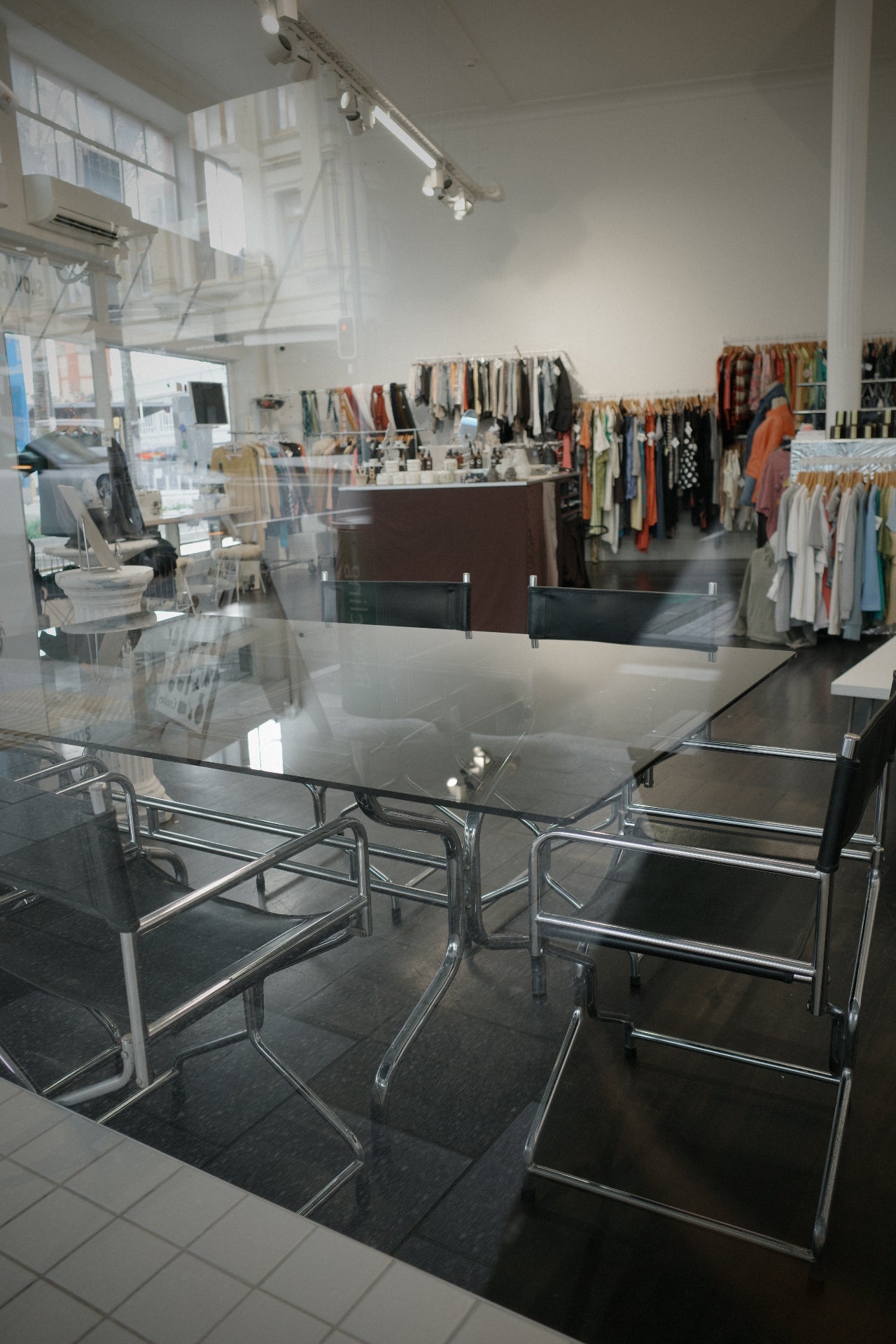 Chrome Tubular 6 Piece Dining Suite