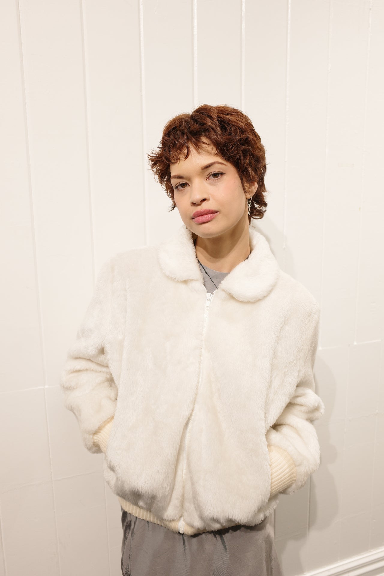 70s Nalla Faux Fur Bomber (M/L)