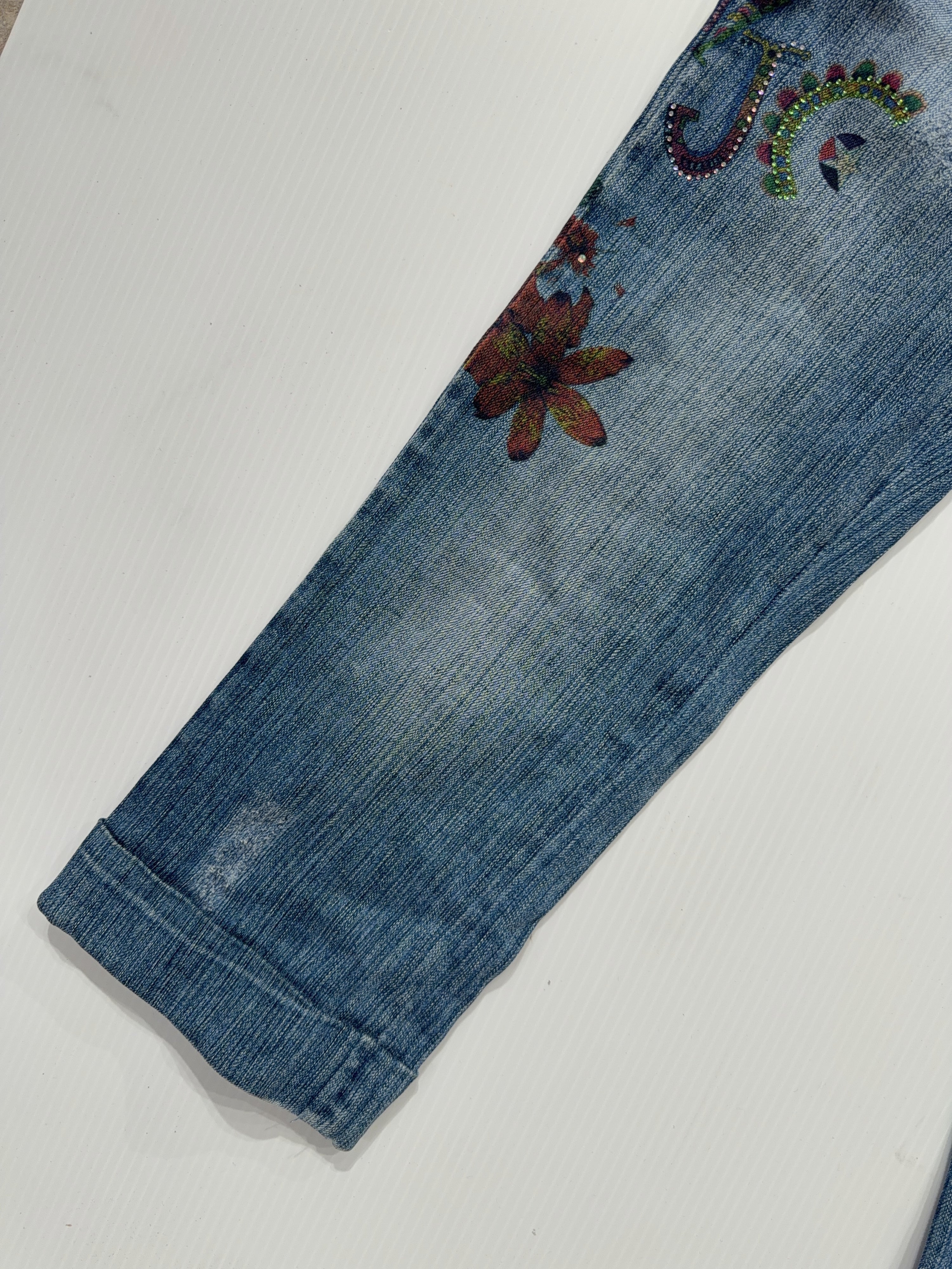 00s Versace Jeans Couture Embellished Capri's (XS)
