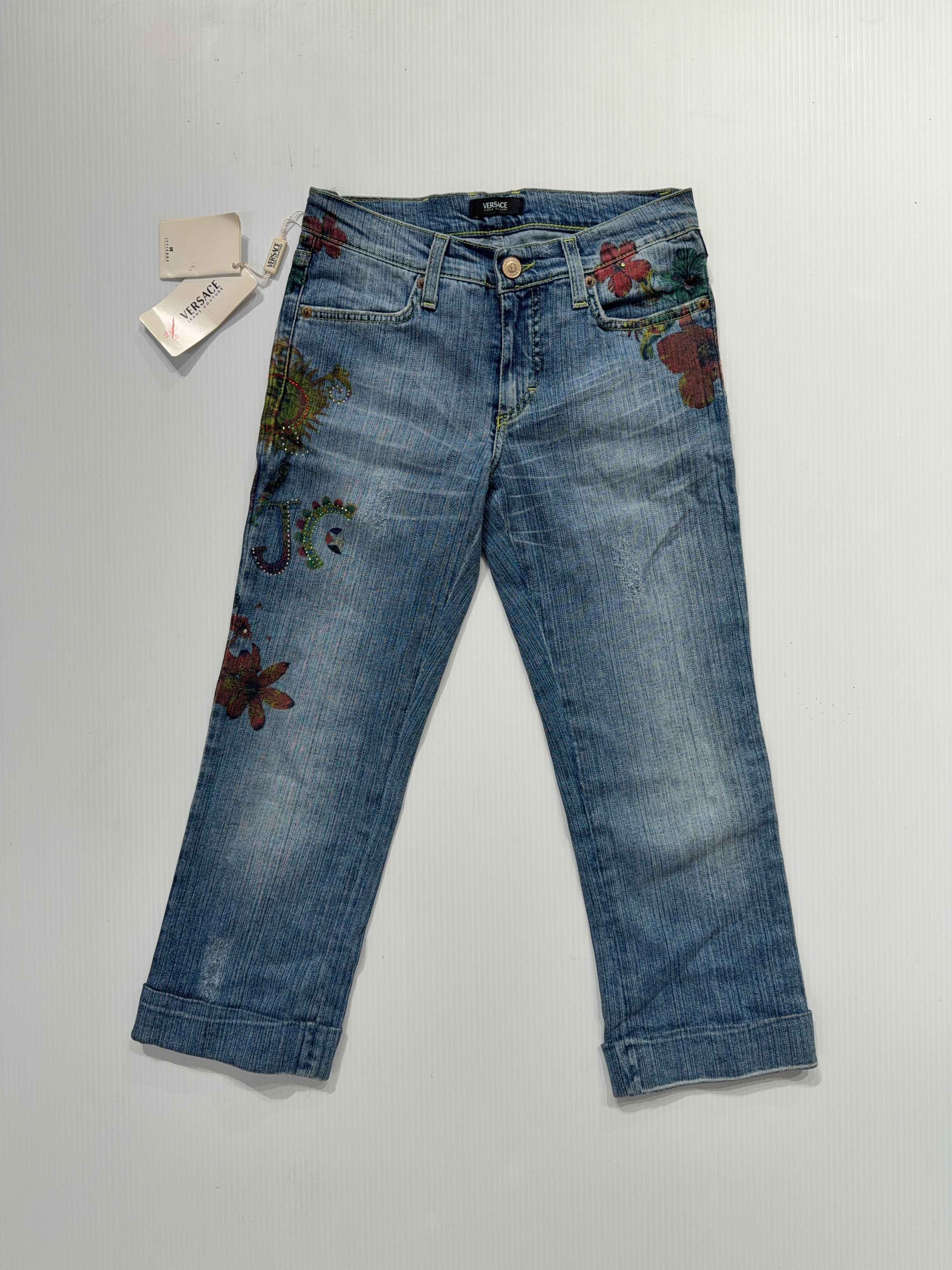 00s Versace Jeans Couture Embellished Capri's (XS)