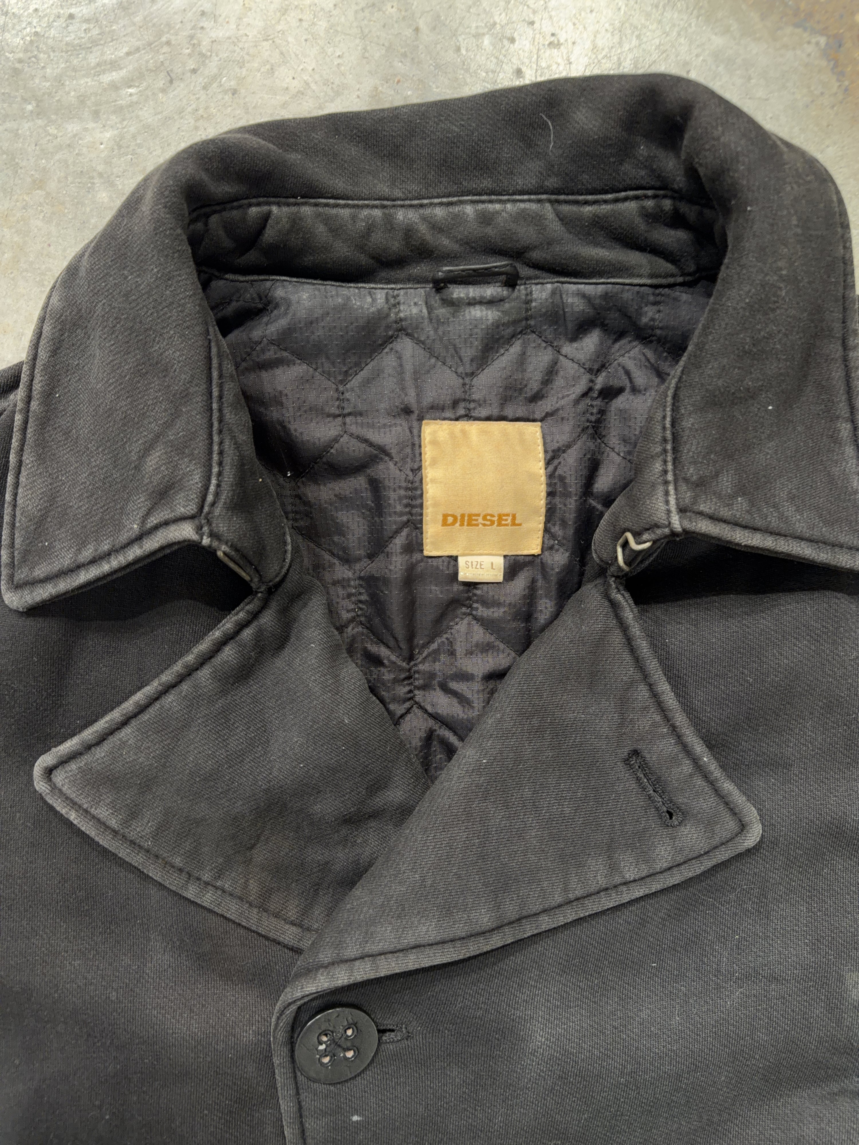 Diesel Leather Combo Double Breasted Jacket (L)