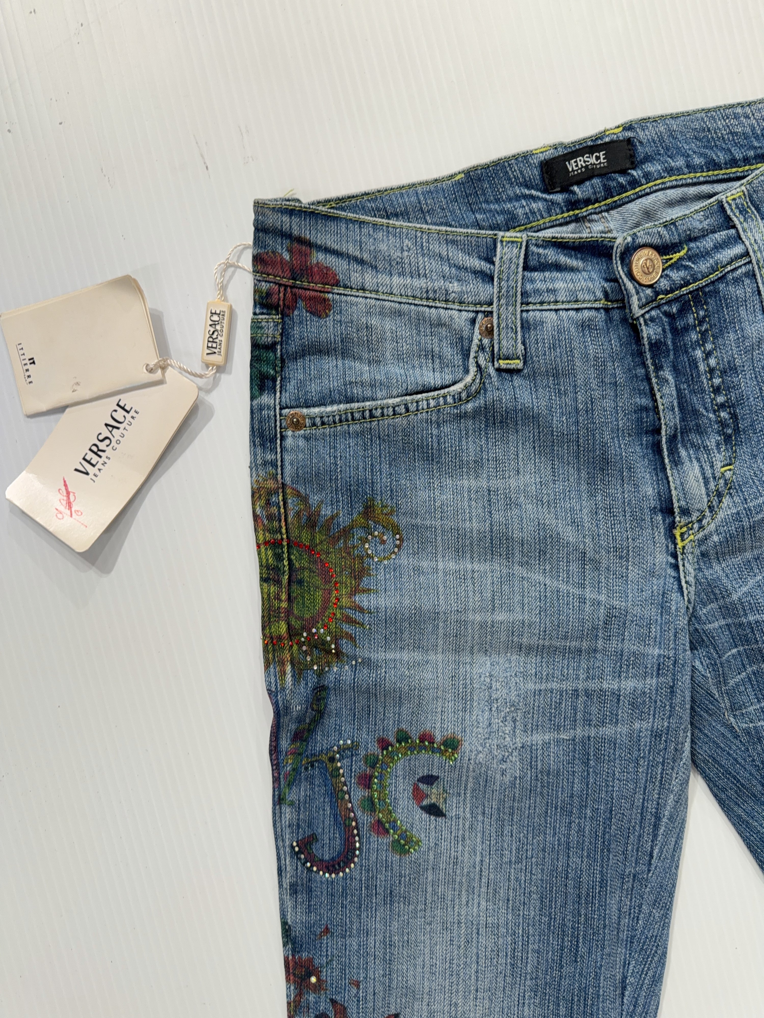 00s Versace Jeans Couture Embellished Capri's (XS)