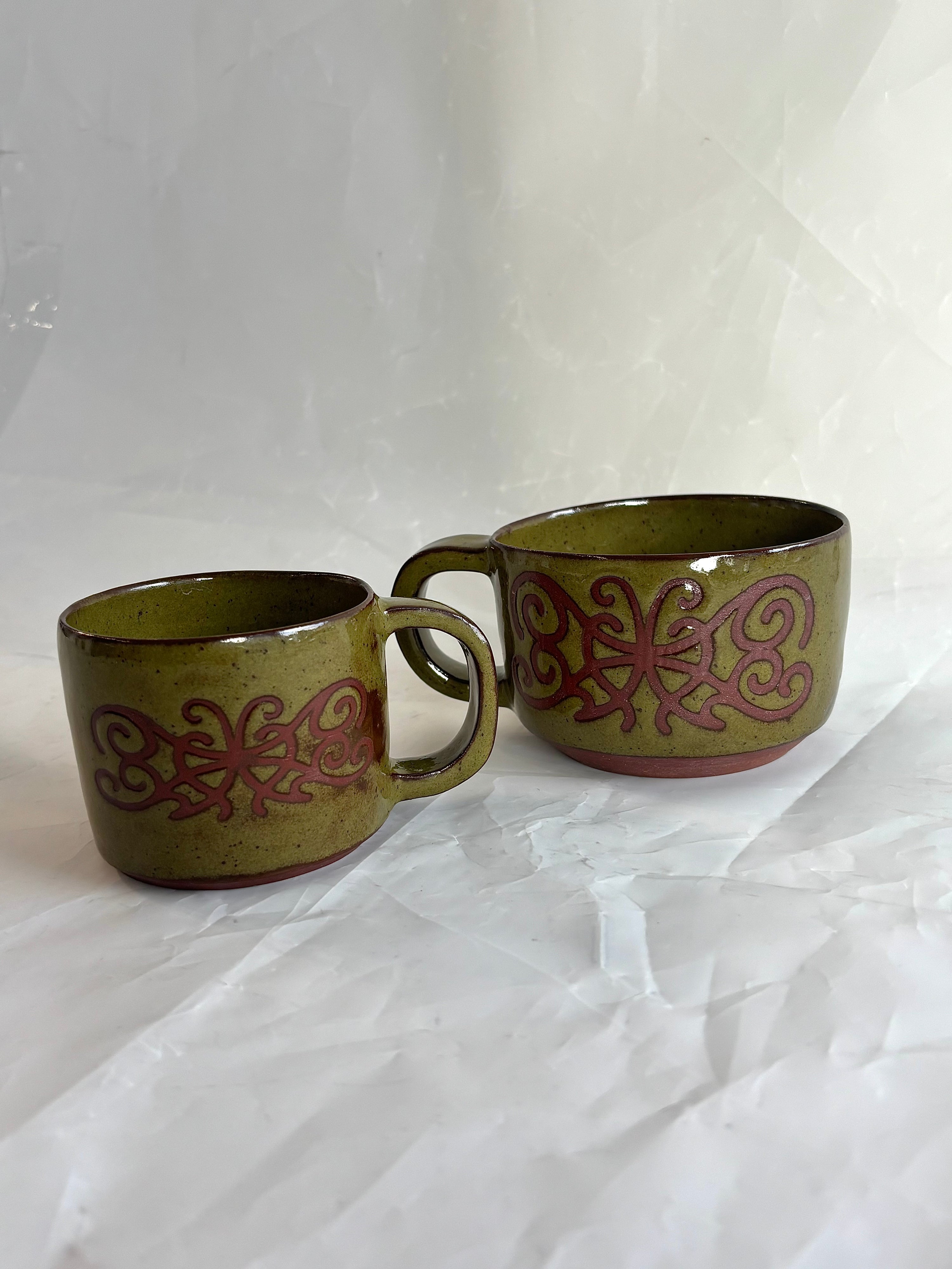 Butterfly Mugs - Green