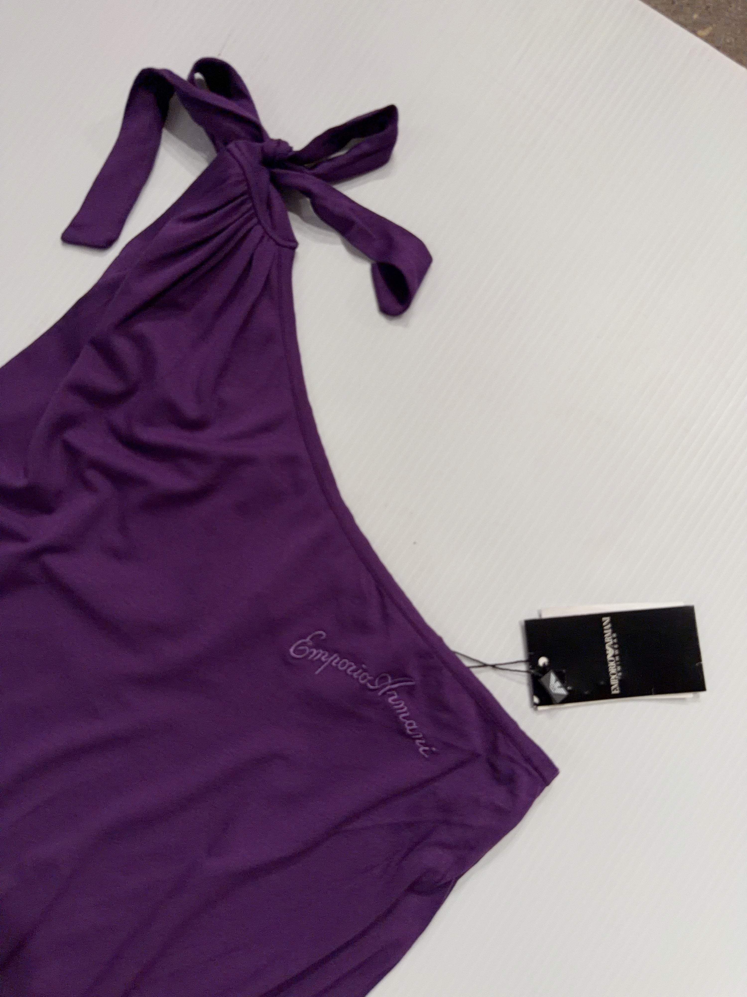 00s Emporio Armani Purple Halter (XS)