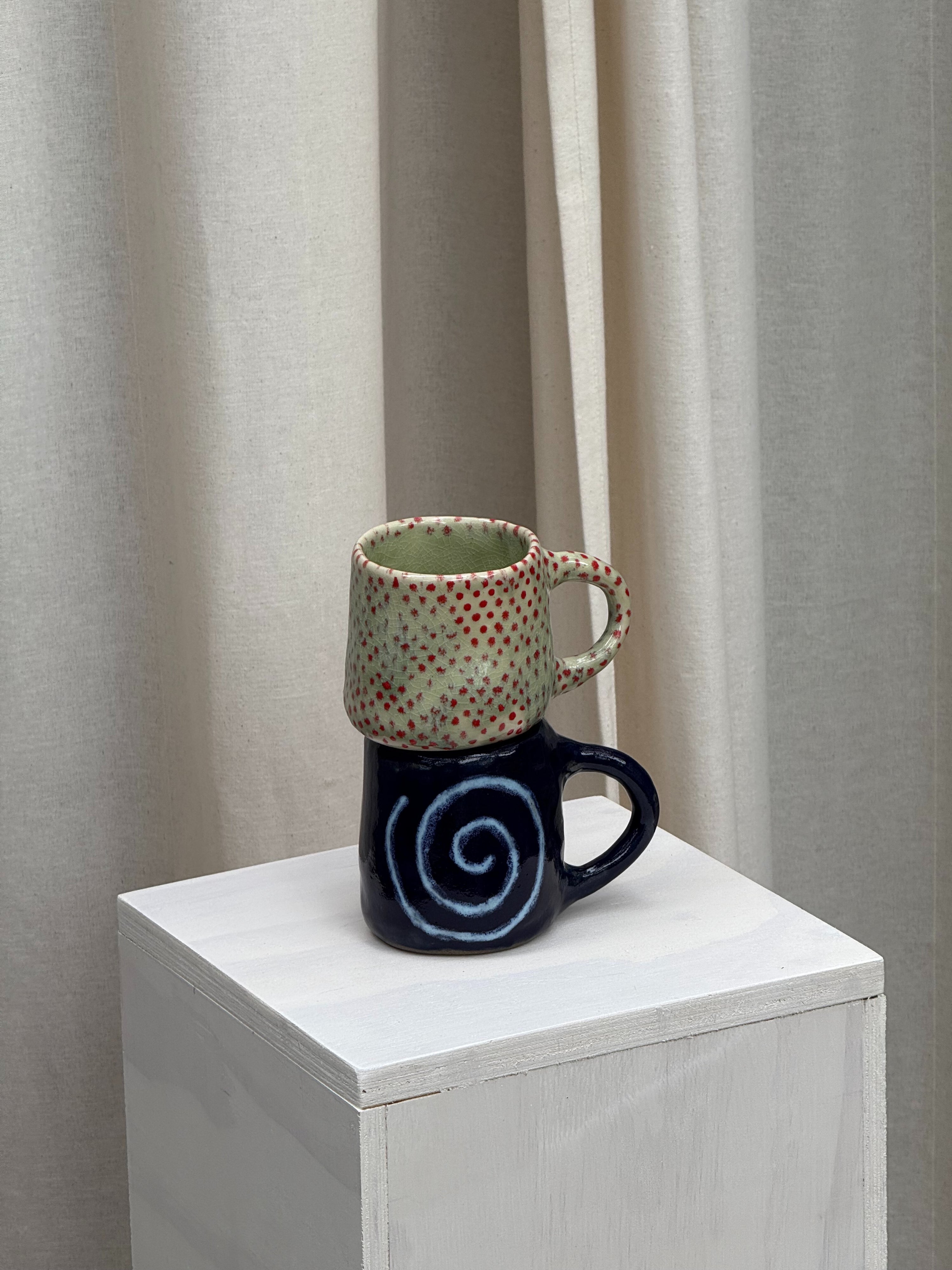 Large Spiral Ceramic Mug
