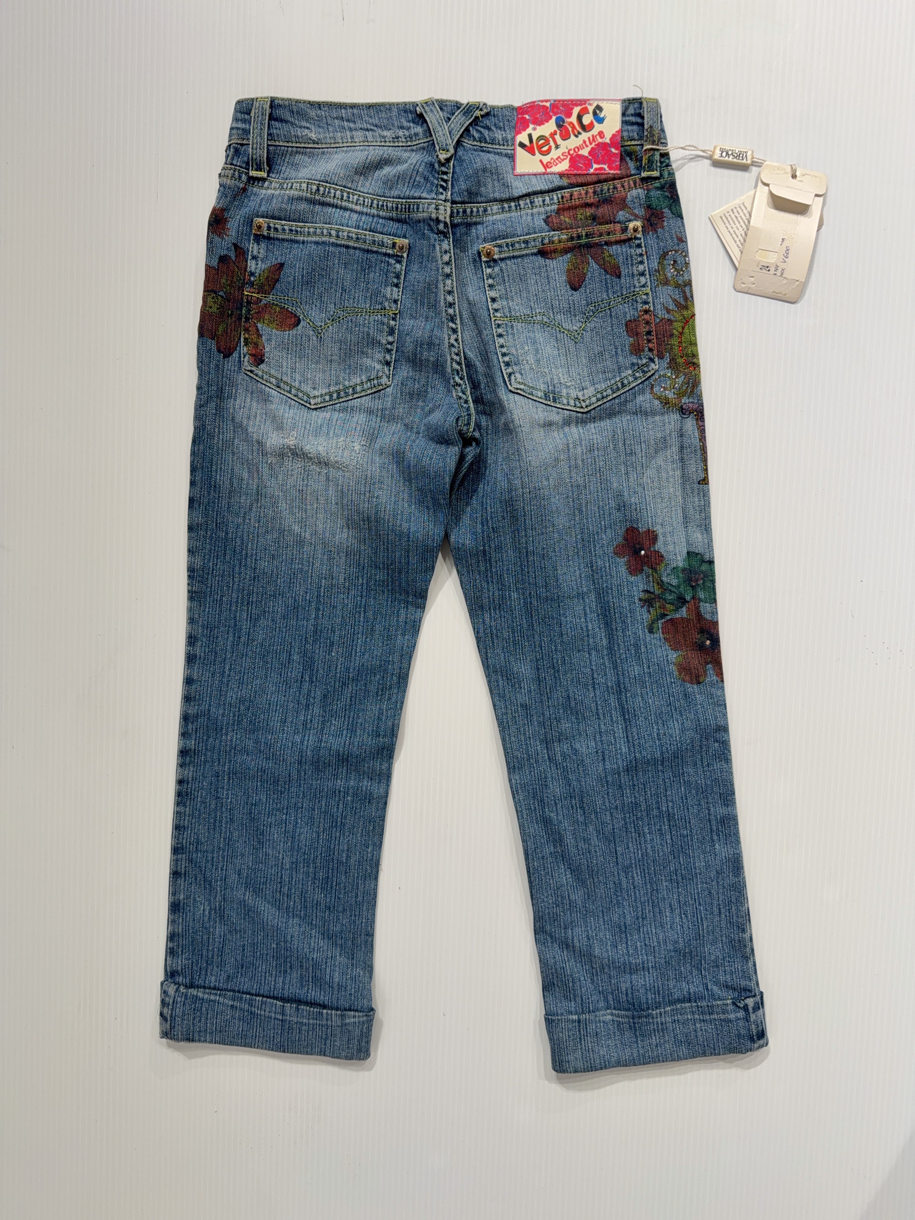 00s Versace Jeans Couture Embellished Capri's (XS)