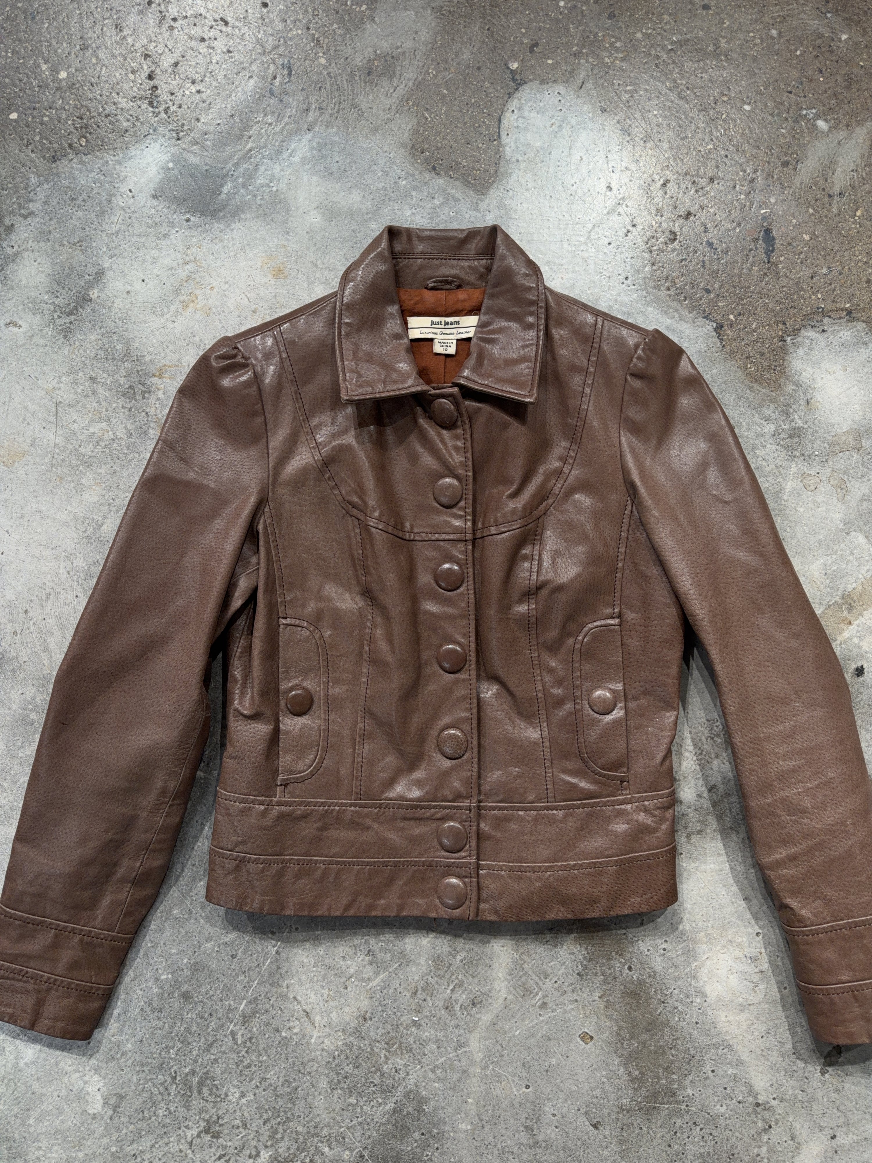 00s Fitted Leather Jacket (S)