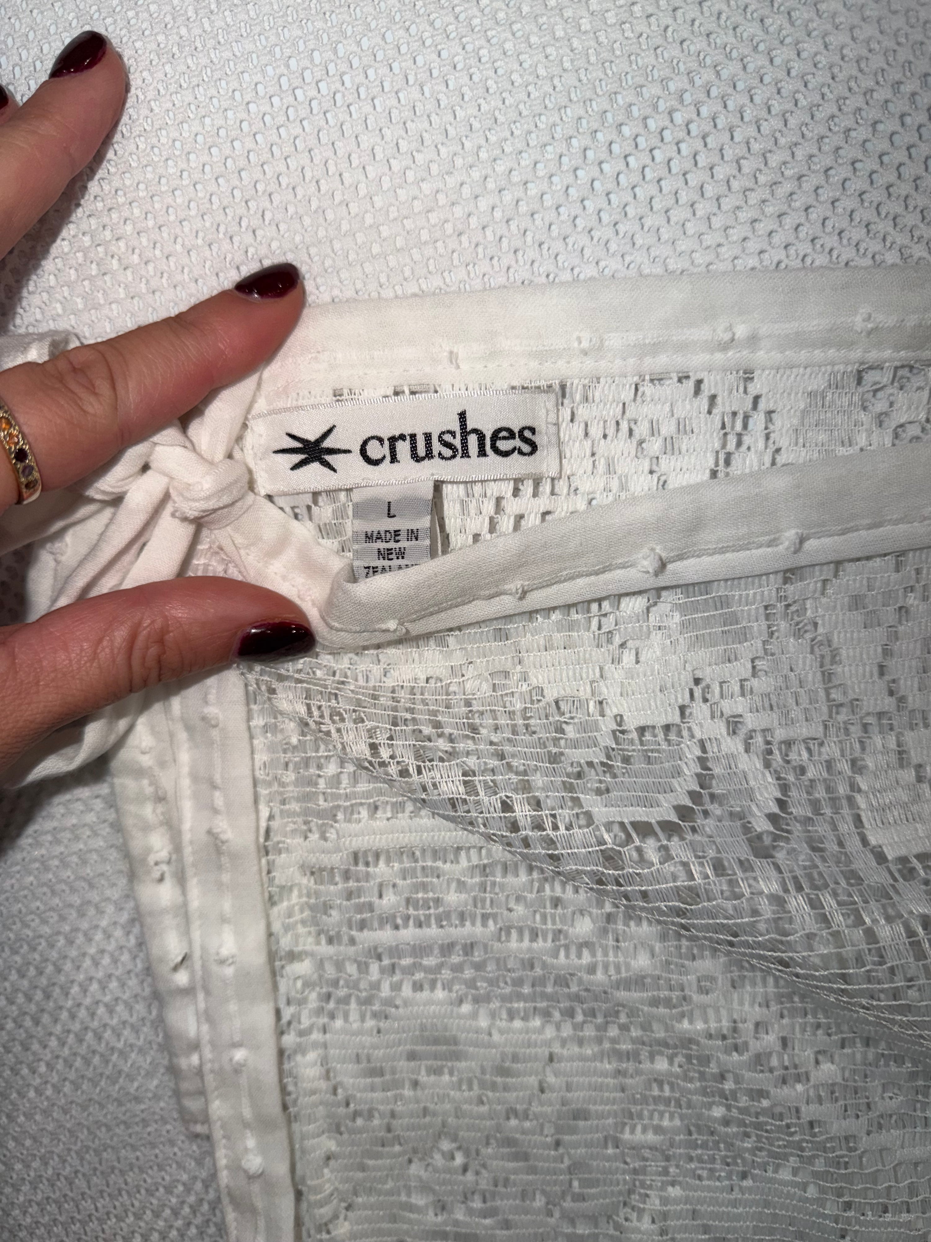 Upcycled Lace Belted Skirt