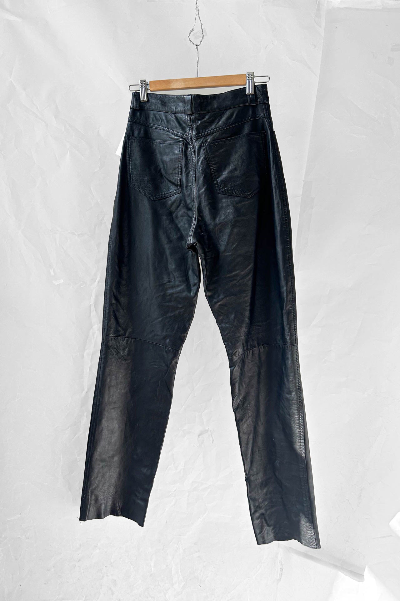 Vintage High-Waisted Leather Pants