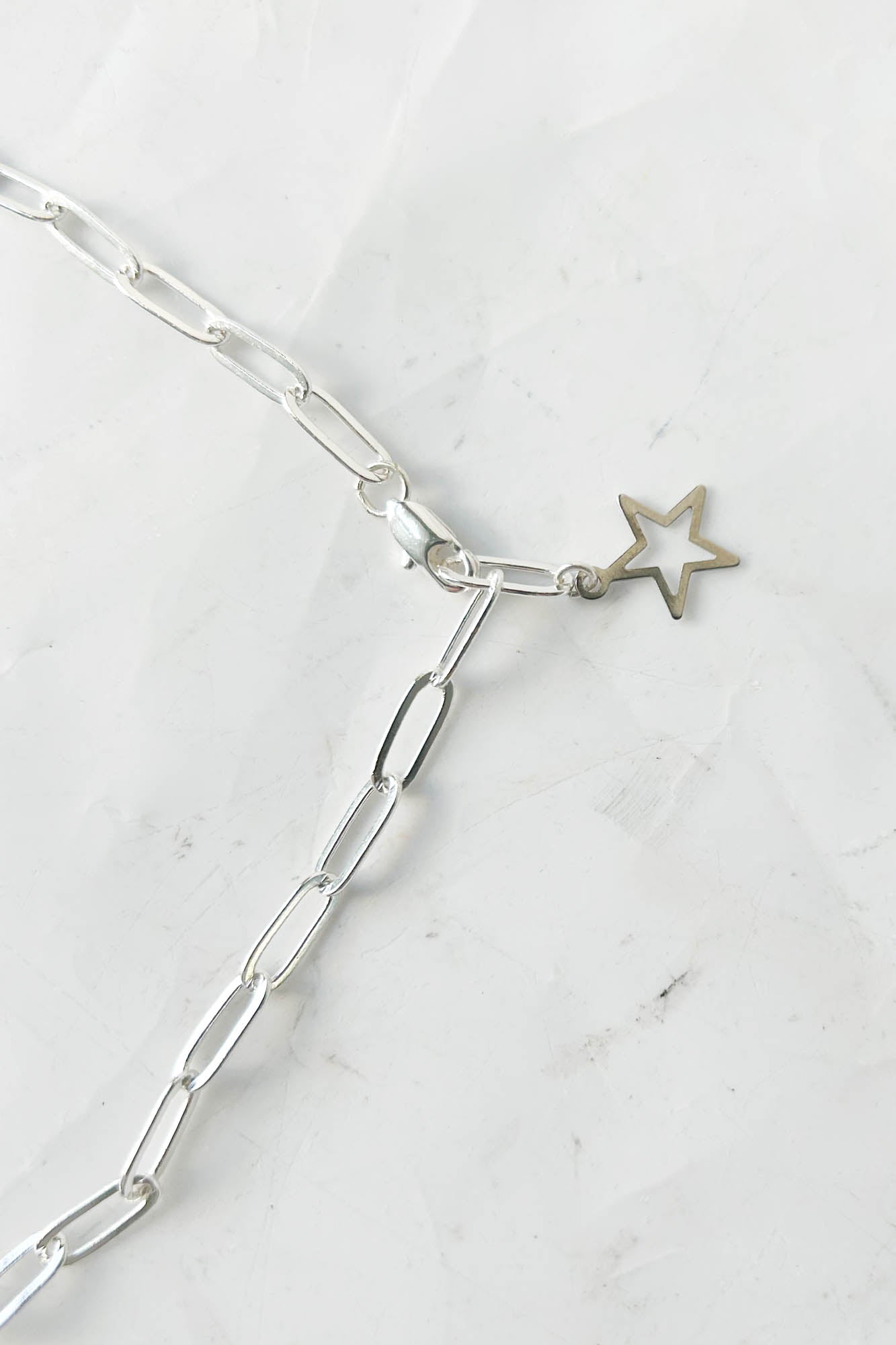 Silver Heart Anchor Necklace