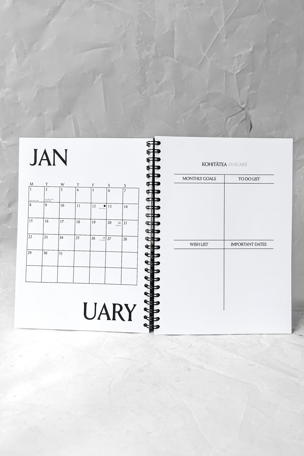(PRE-ORDER) 2024 Weekly Diary - Black