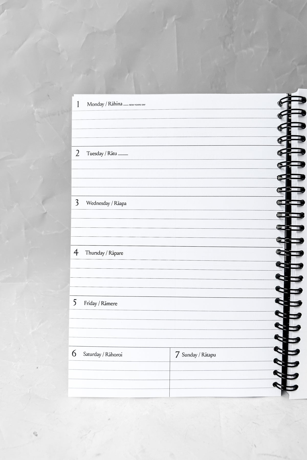 2026 Weekly Diary Maroon