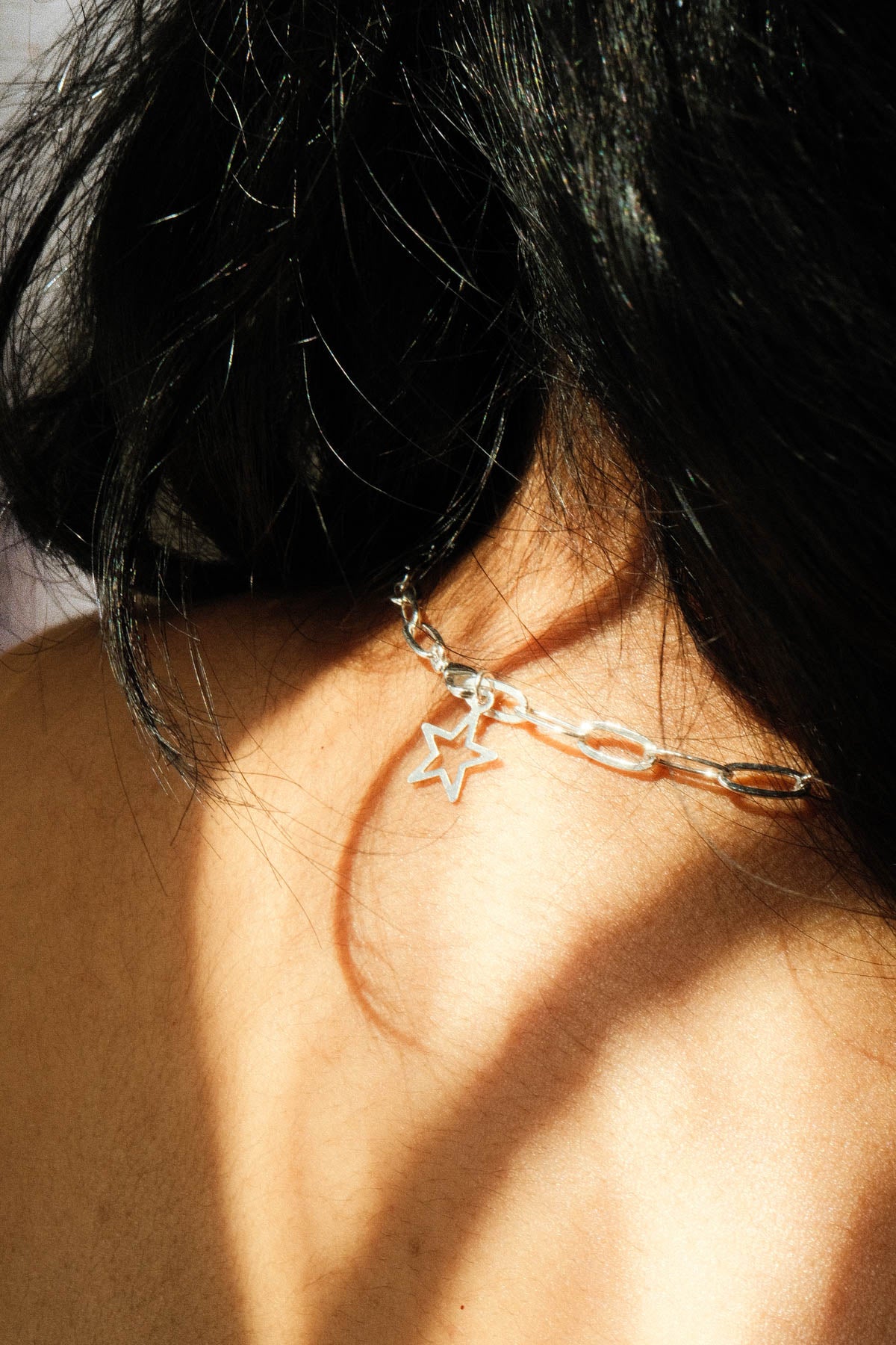 Silver Heart Anchor Necklace