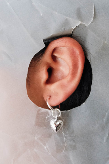 Silver hoop earrings sale discount