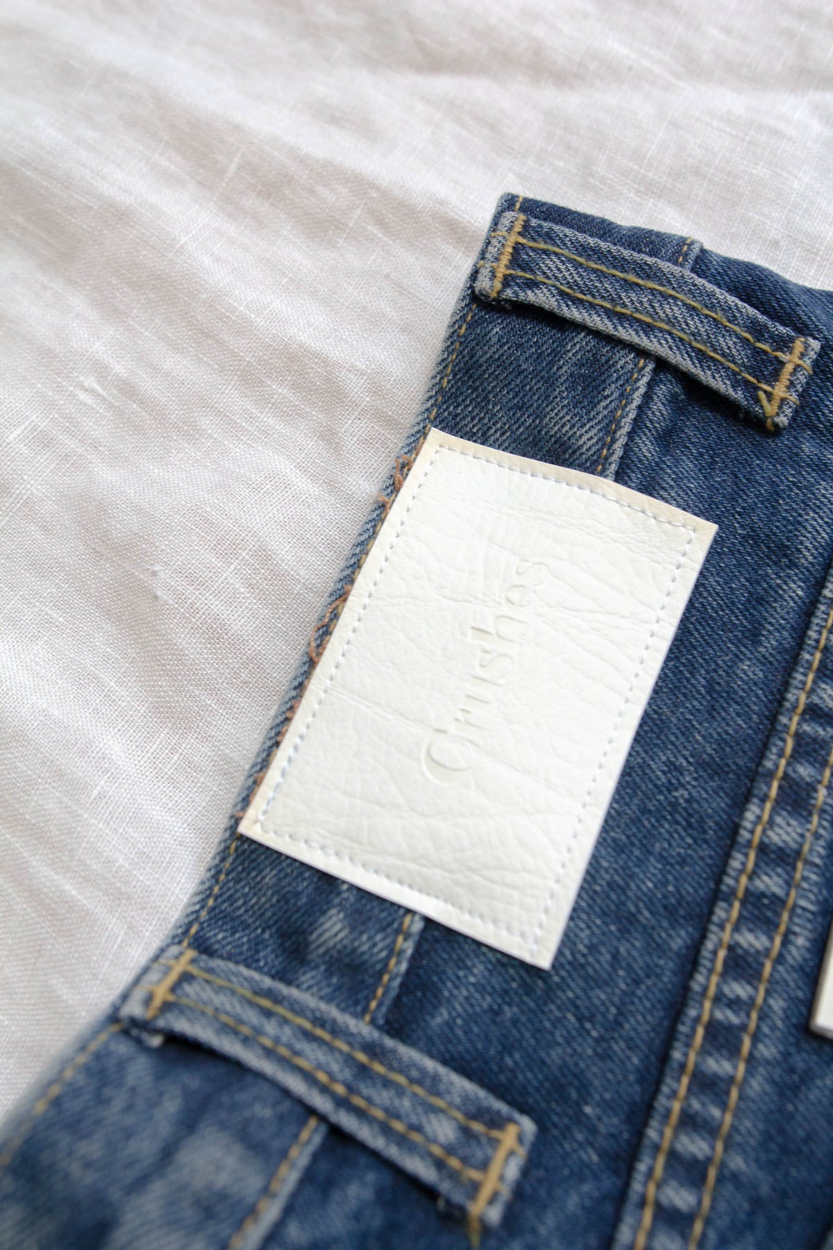Vintage Deadstock Jeans; Dark Blue Straight + Short