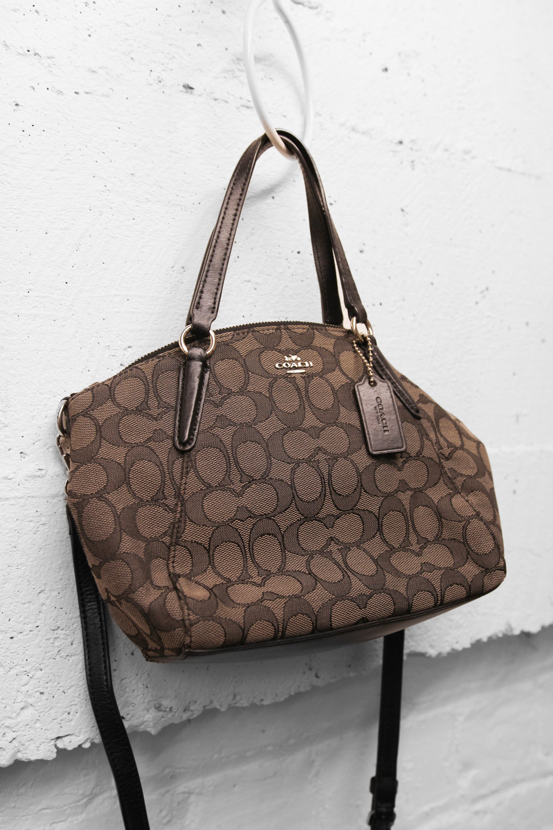 Coach NEW A1879-F27580 Mini Kelsey Signature Logo Crossbody Shoulder Tote Bag