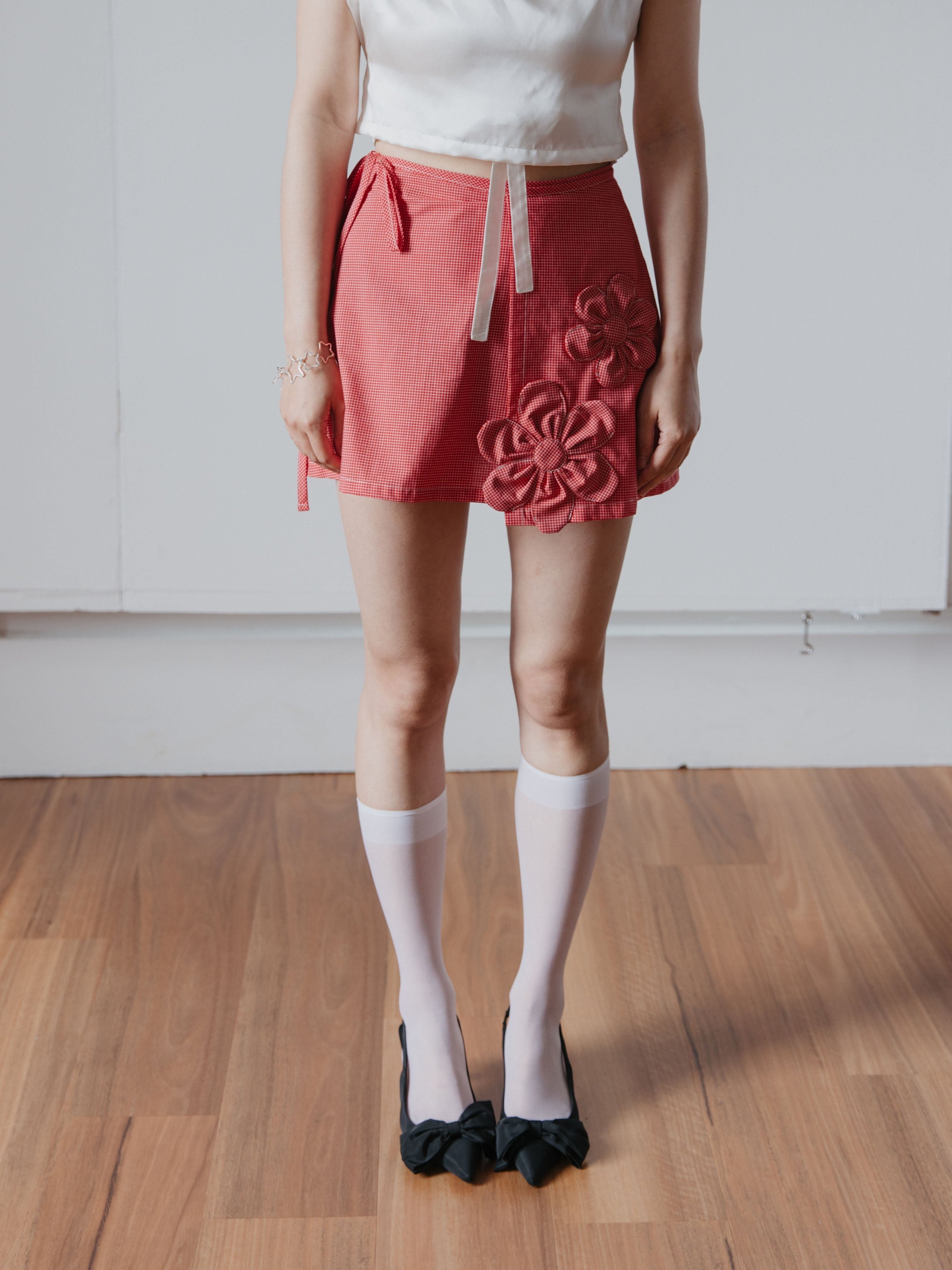 Caitlin Snell 'Flower Wrap Mini' Skirt Size 6