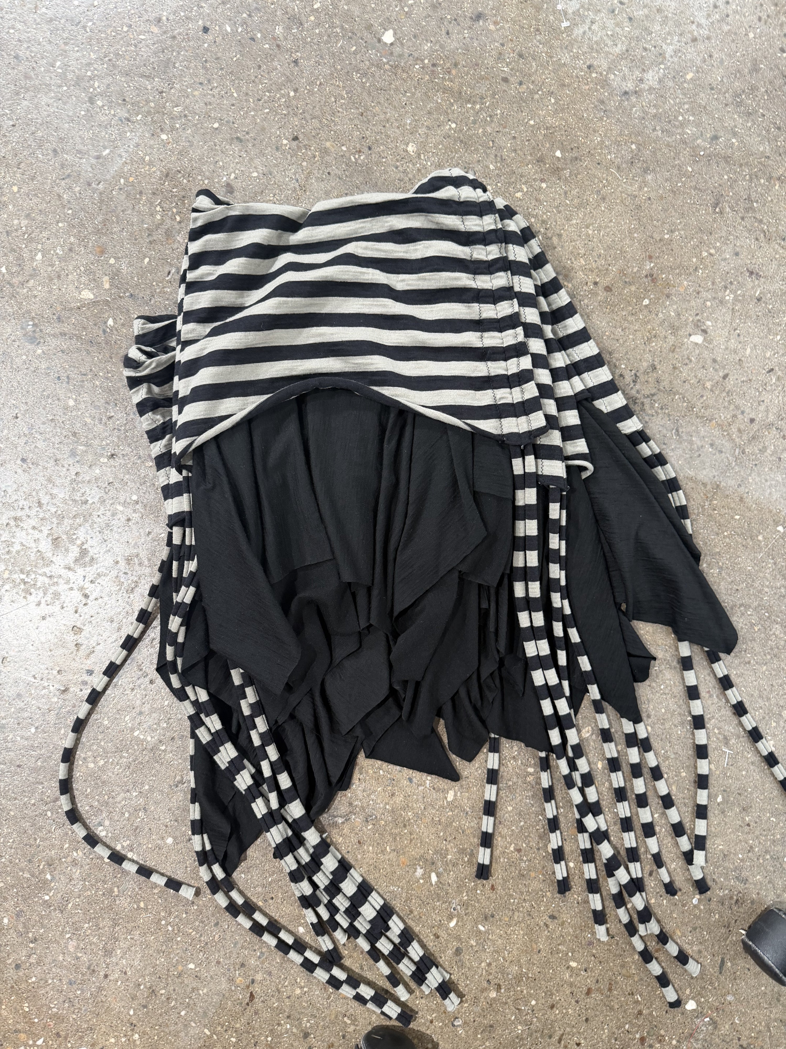 Stripe + Black Merino Skirts by Danyela Pezic
