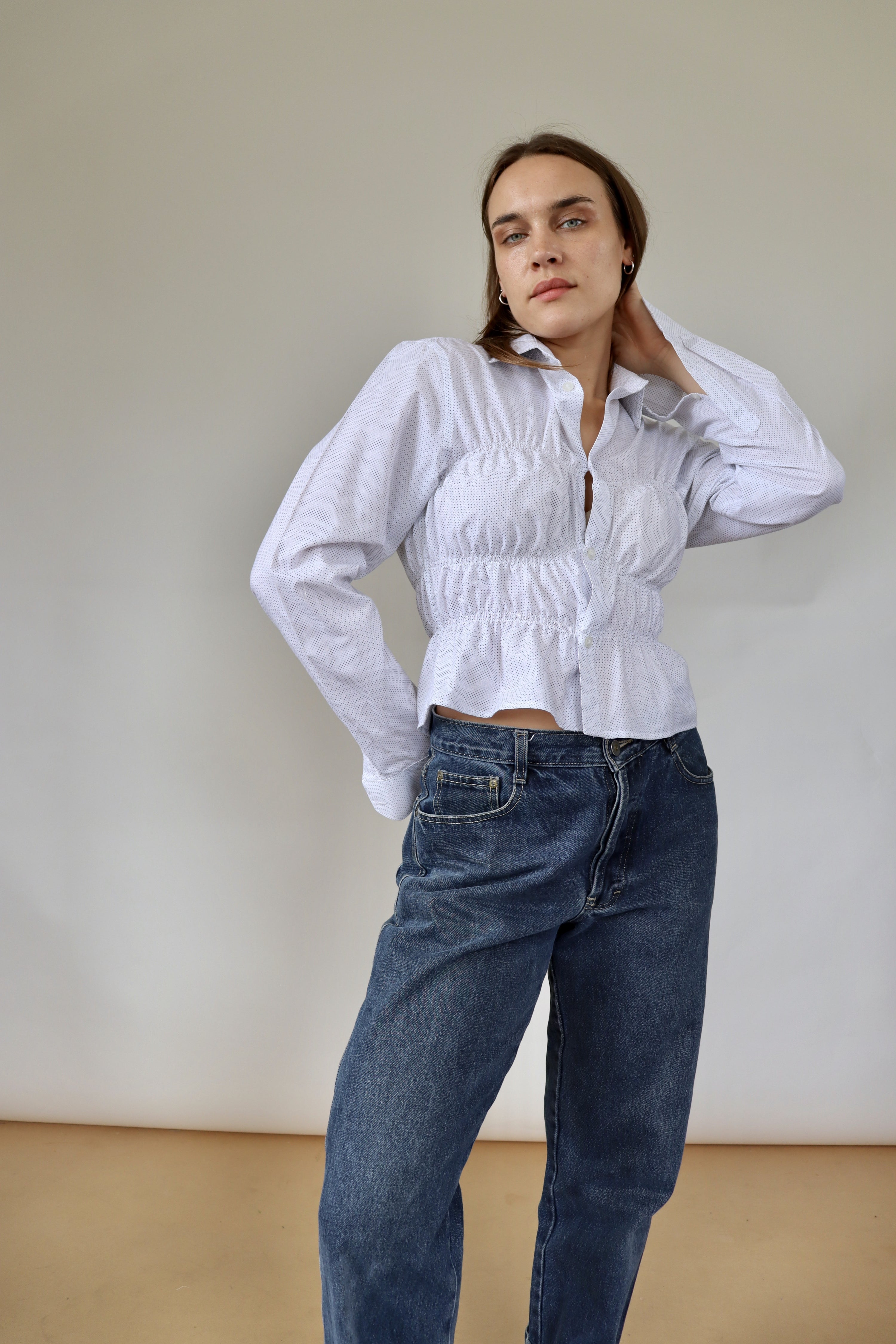 White w/ Dots Tocca Shirt (S)