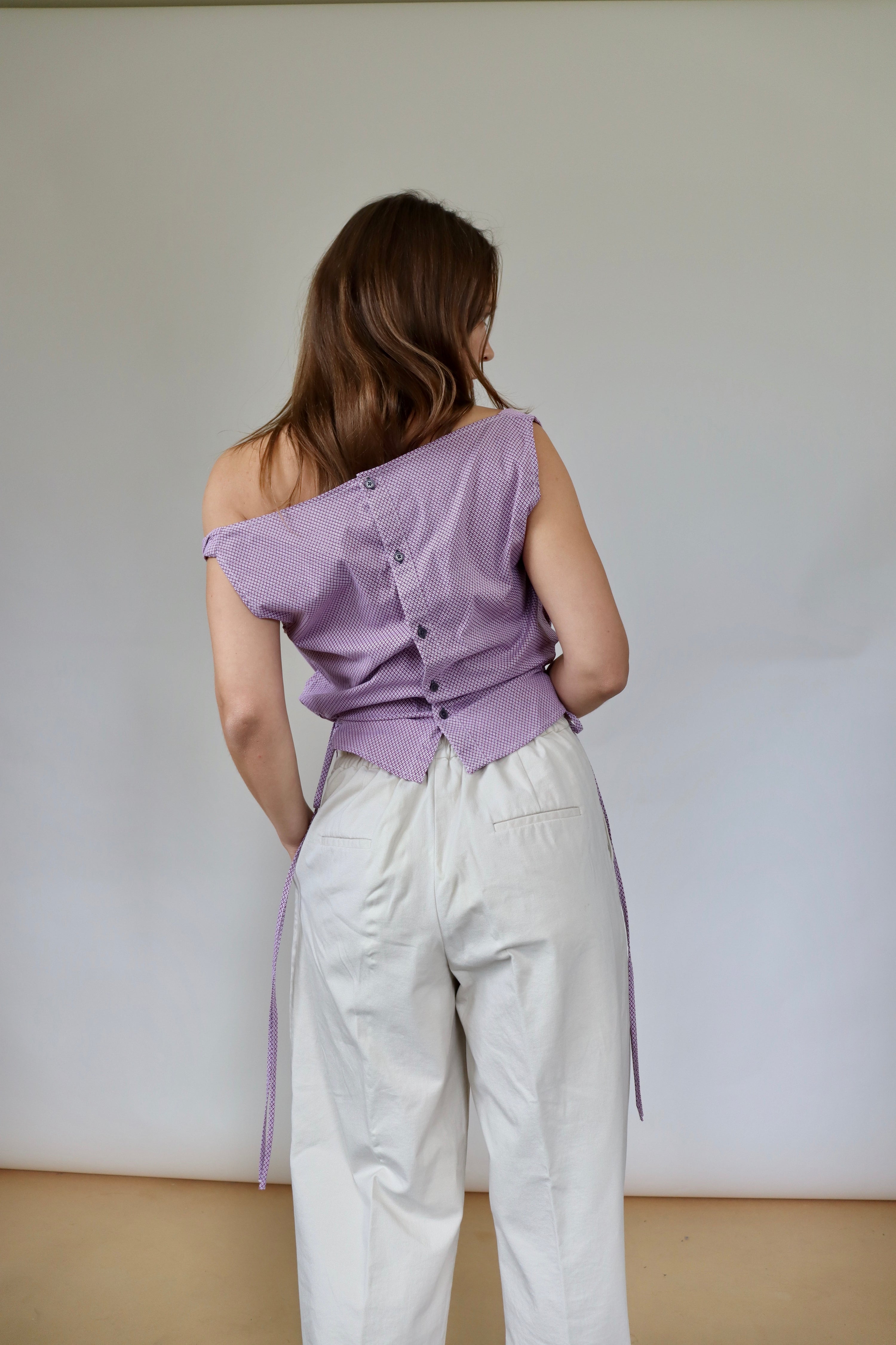 Awa Top - Purple Patterned