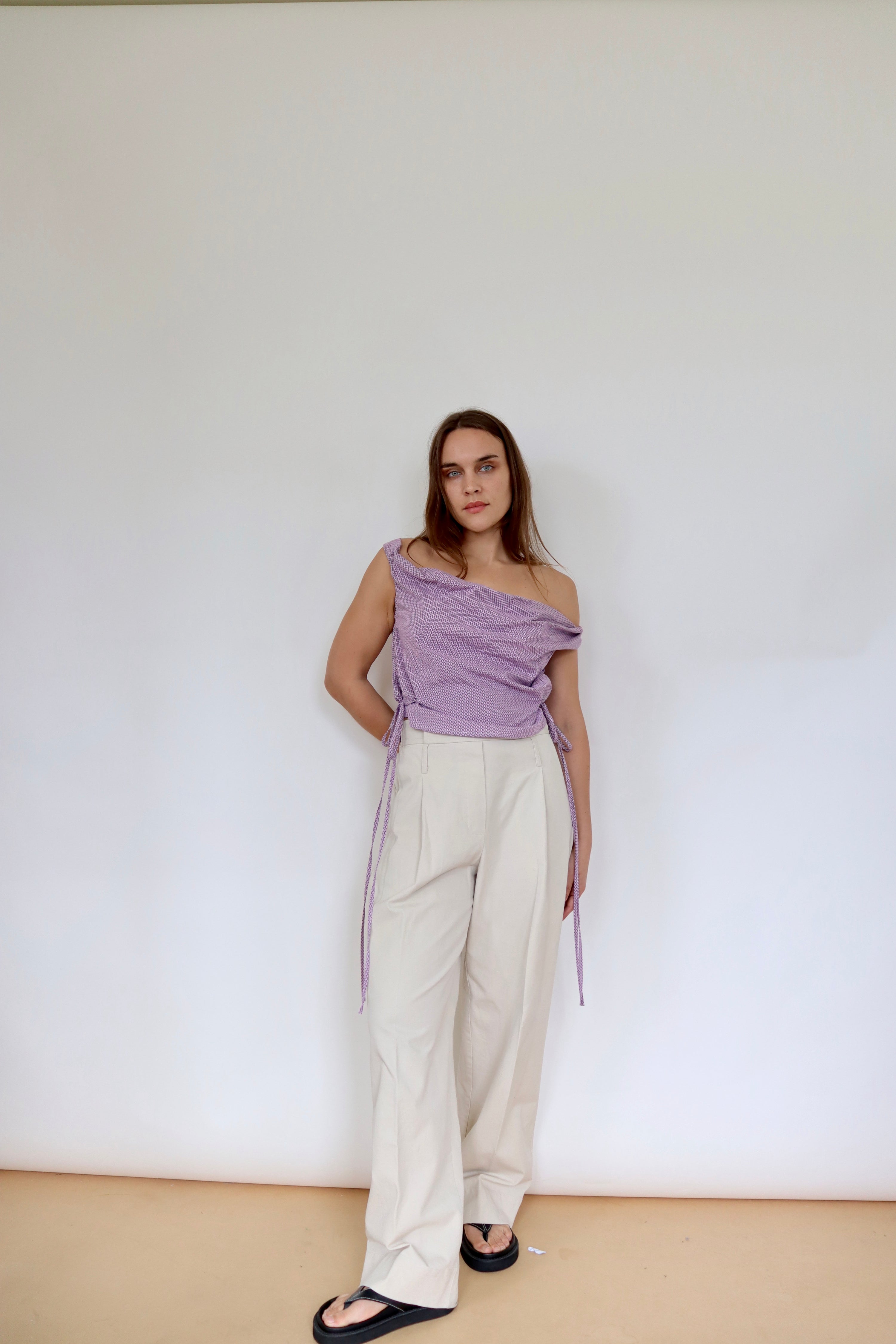 Awa Top - Purple Patterned