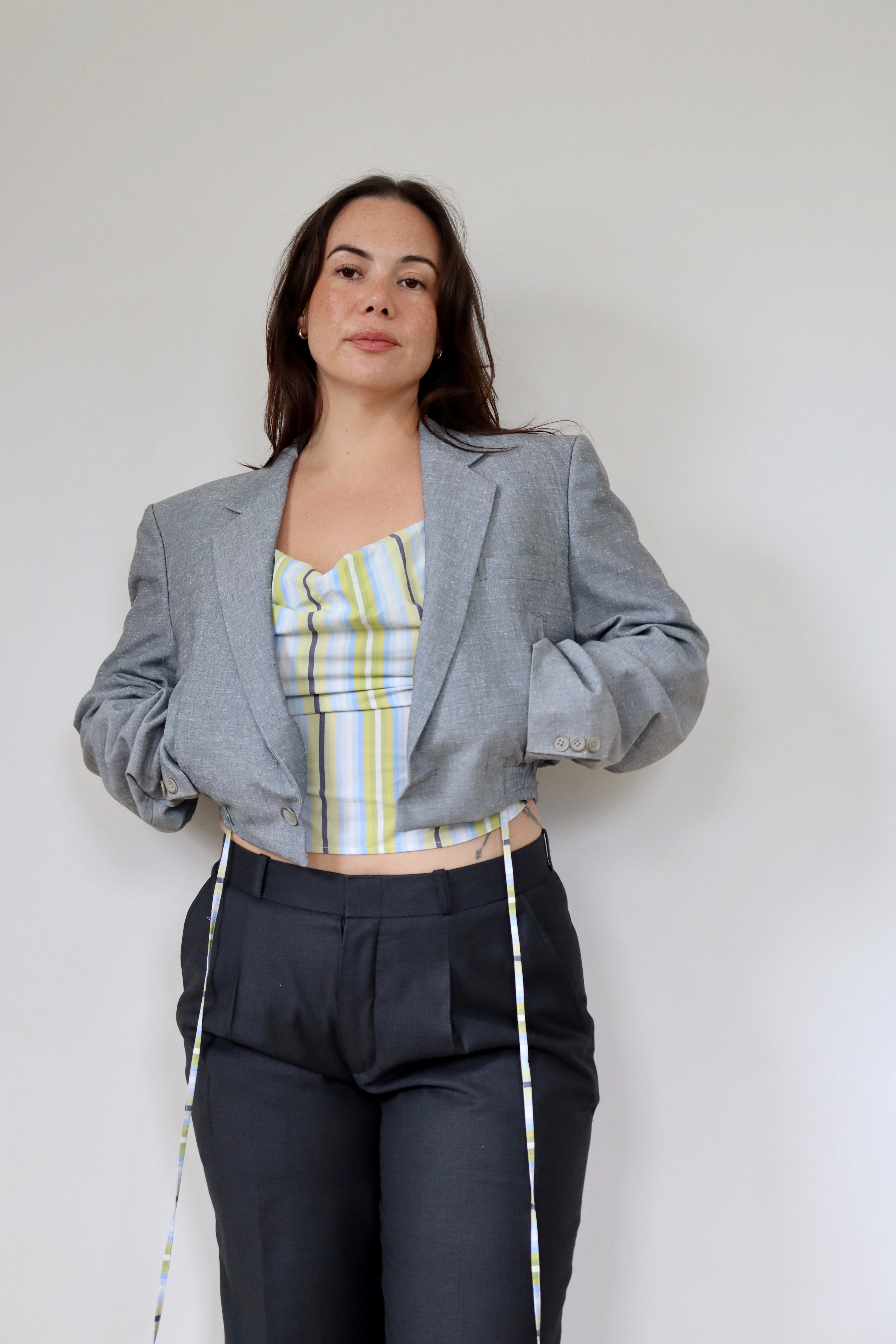 Grace Bomber - Textured Grey (S)