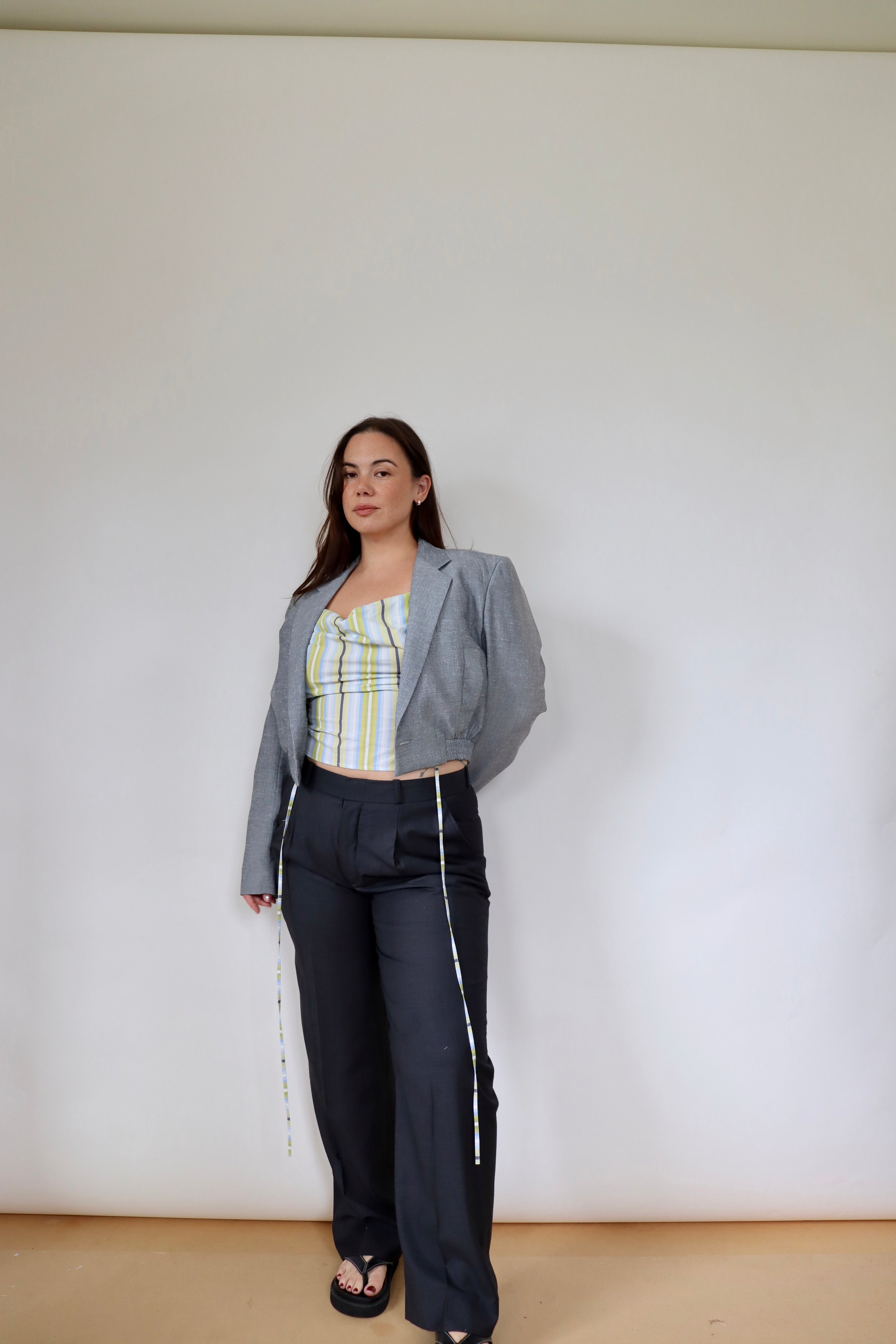 Grace Bomber - Textured Grey (S)