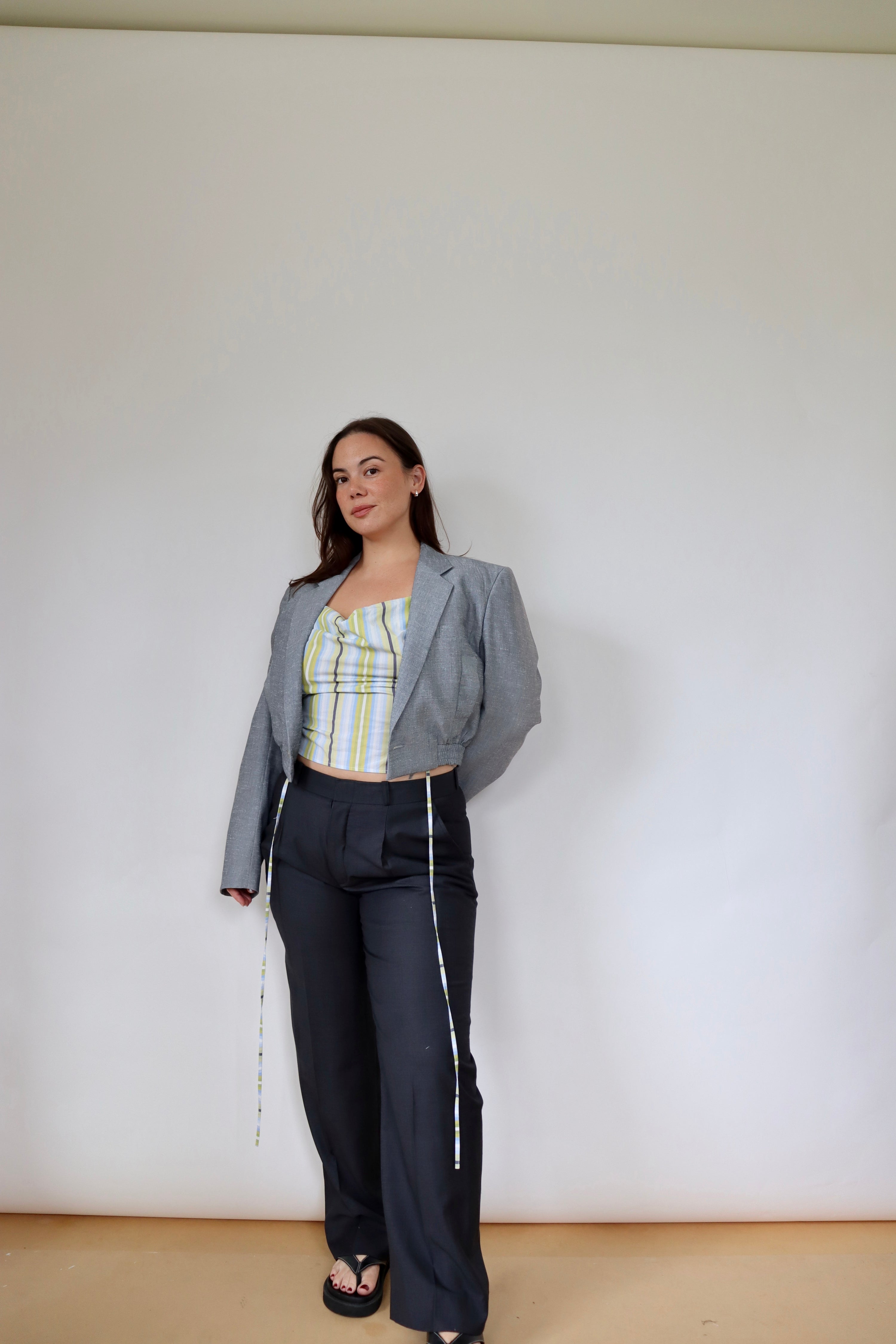 Grace Bomber - Textured Grey (S)
